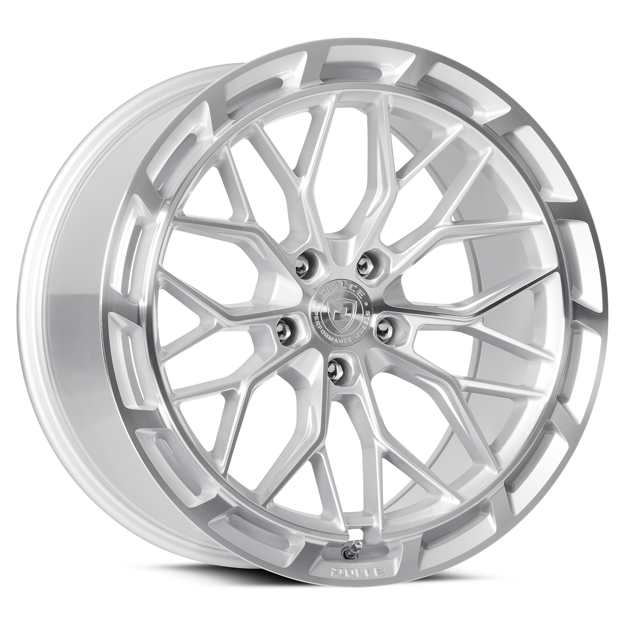 Set 4 20" Dolce Performance Magari Silver Machined Face 20x9 5x4.5 35mm Wheels