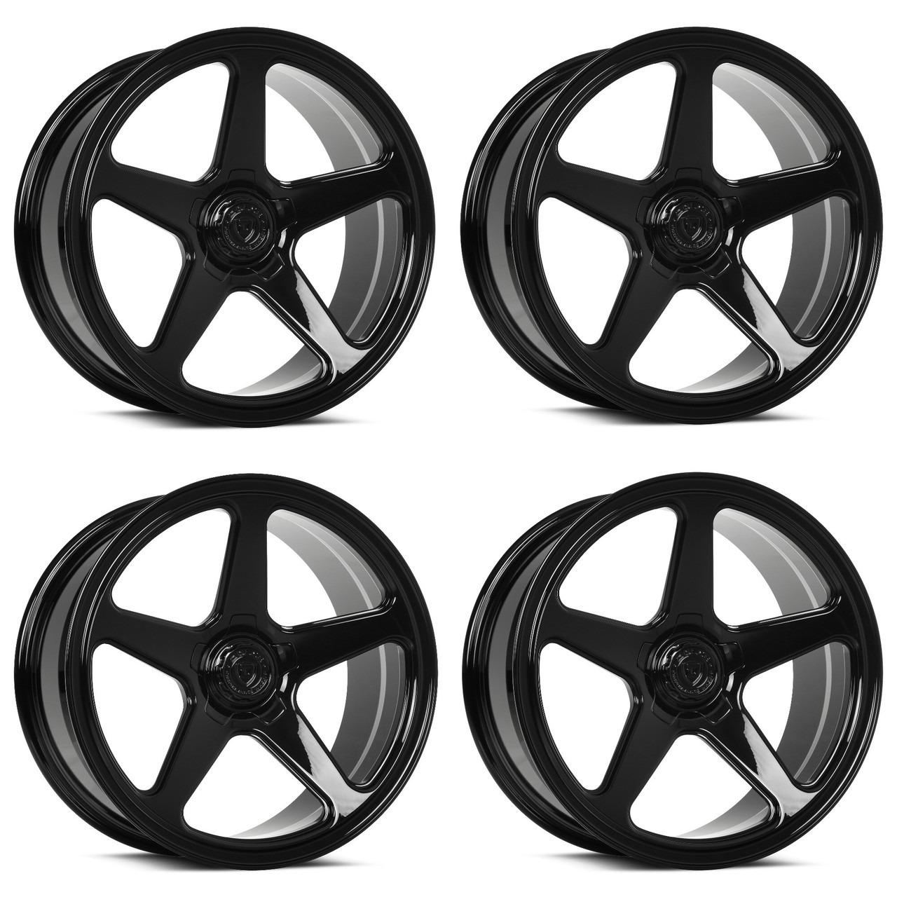 Set 4 18" Dolce Performance Stella Gloss Black 18x8.5 Wheels 5x120 35mm Rims