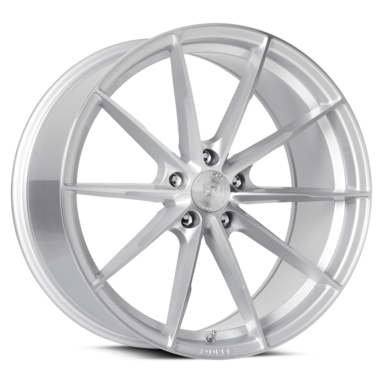 20" Dolce Performance Veloce Gloss Silver Machined Face 20x8.5 5x120 28mm Wheel