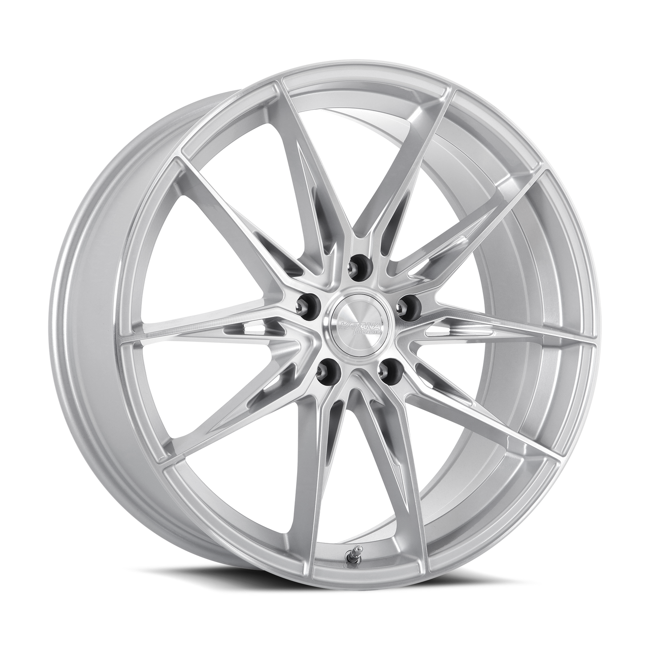 Set 4 18" Katana Racing KR10 Glossy Silver 18x8 5x112 40mm Street Track Wheels