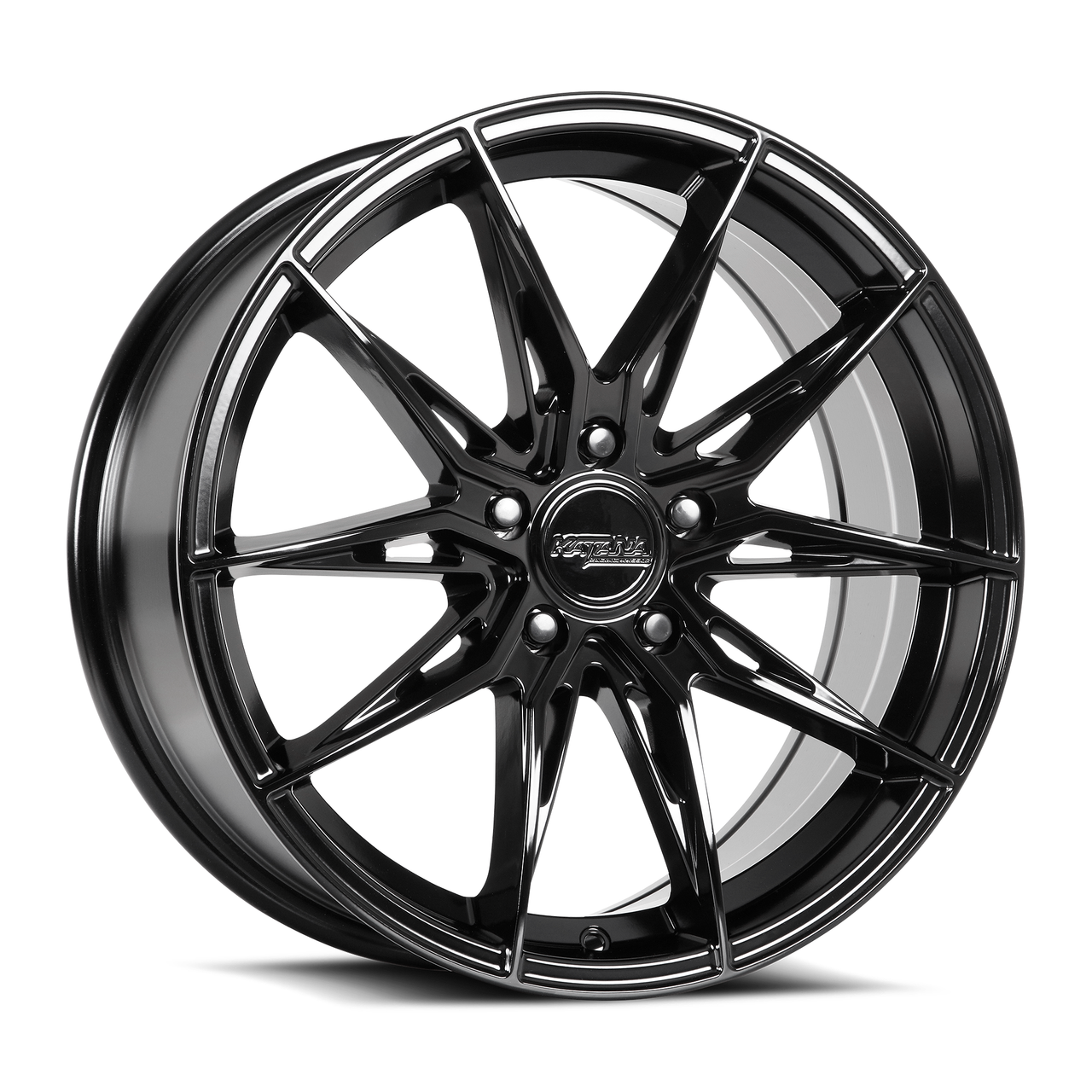 18" Katana Racing KR10 Glossy Black Wheel 18x8 5x120 40mm Tuner Street Track Rim