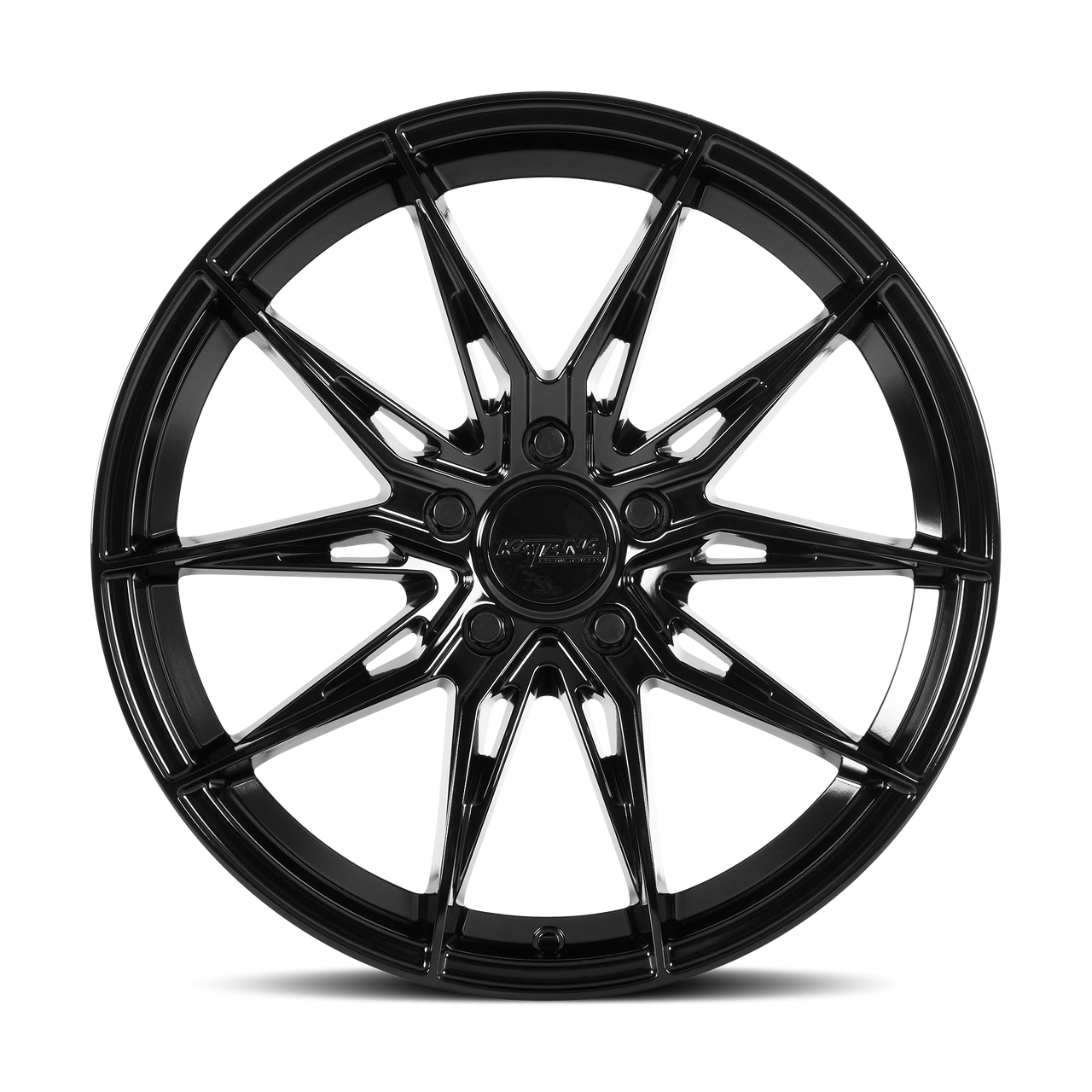 18" Katana Racing KR10 Glossy Black Wheel 18x8 5x120 40mm Tuner Street Track Rim