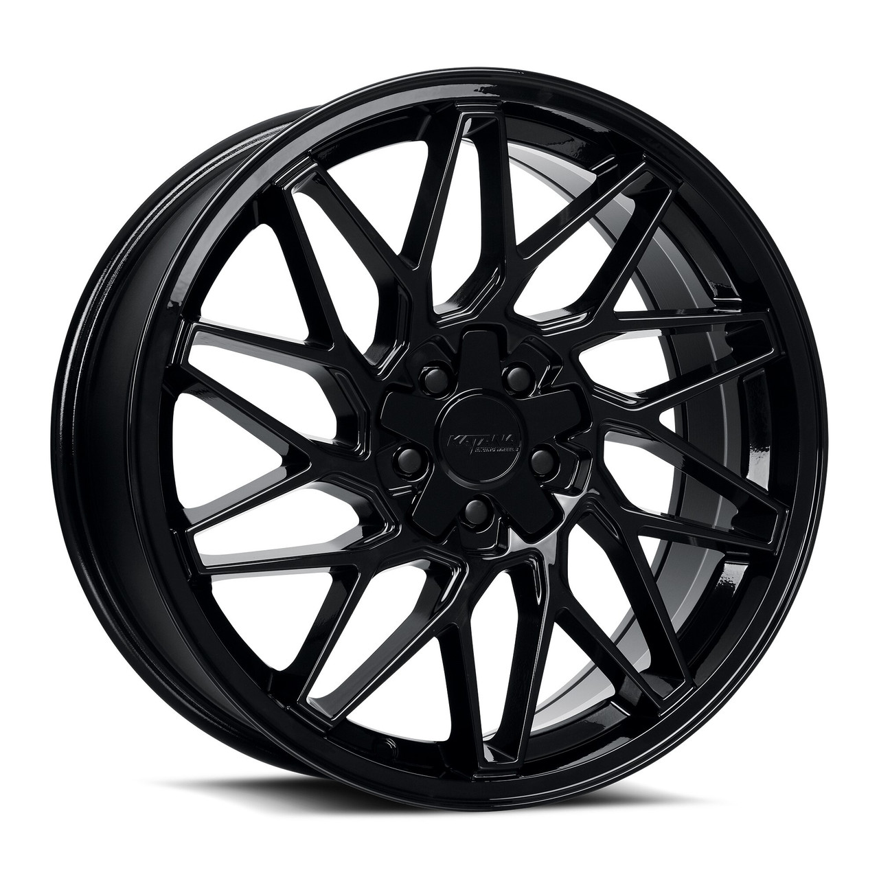 18" Katana Racing KR09 18x8 5x110 5x114.3 40mm Glossy Black Sports Tuner Wheel