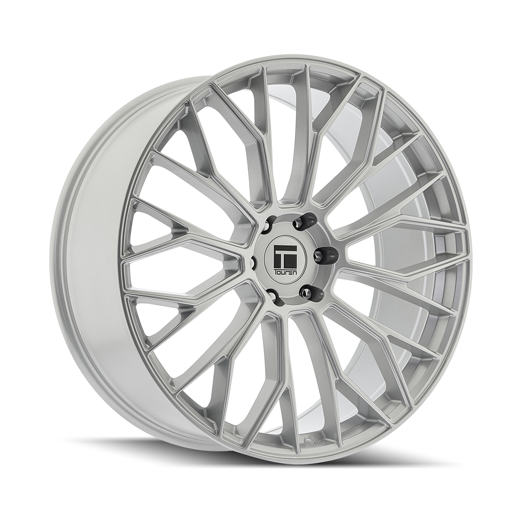 Set 4 24" Touren TR08 Gloss Silver 24x10 Wheels 6x5.5 25mm Truck SUV Rims