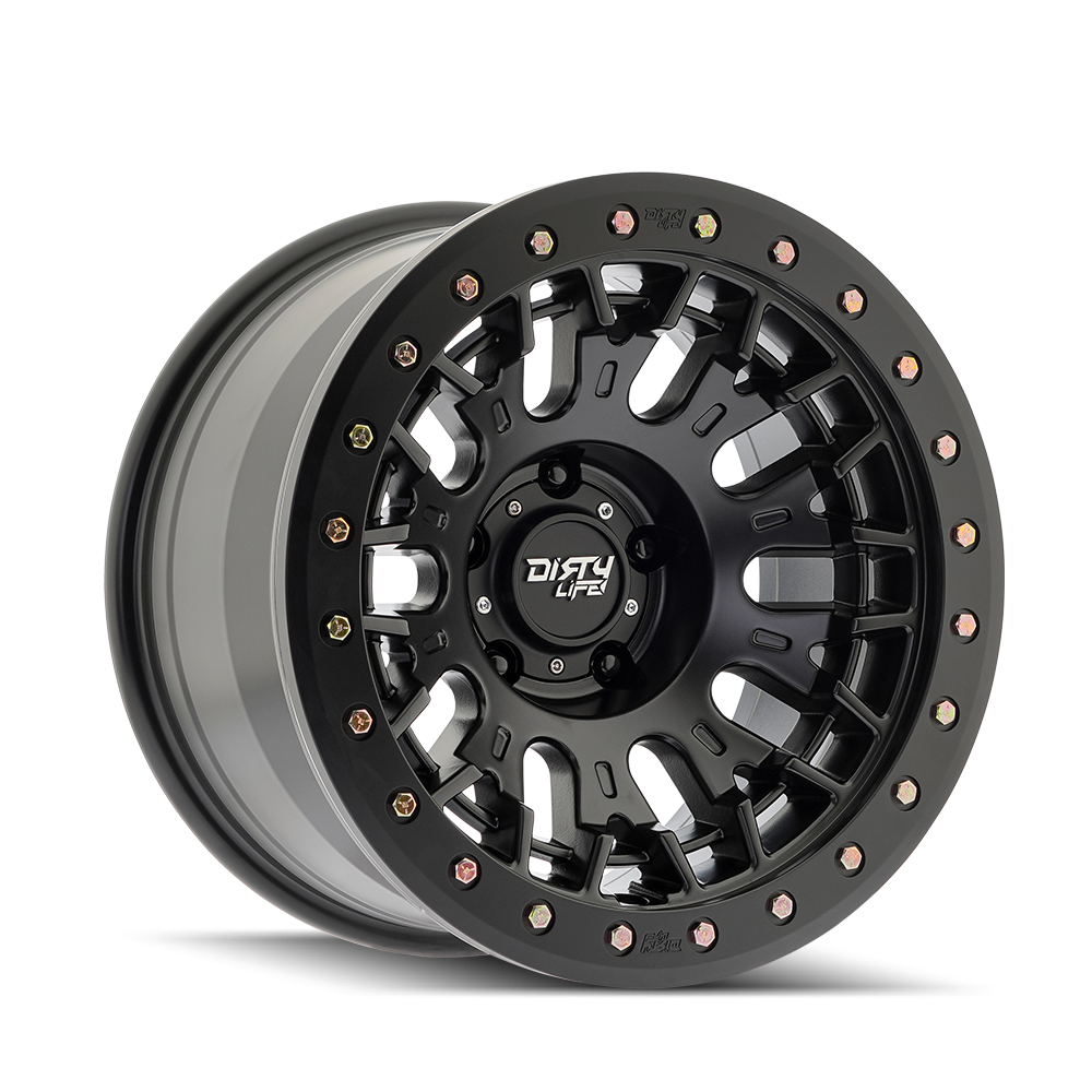 17" Dirty Life DT-3 Satin Black 17x9 Wheel 5x5 -38mm Truck Rim 9317-7973MB38