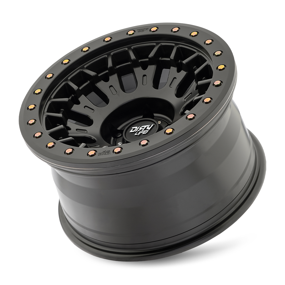 Set 4 17" Dirty Life DT-3 Satin Black 17x9 Wheels 5x5 -38mm Offroad Truck Rims