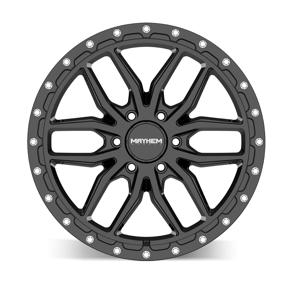 20" Mayhem Vector Gloss Black 20x9 Wheel 8x6.5 18mm For Chevy GMC Ram Ford Rim