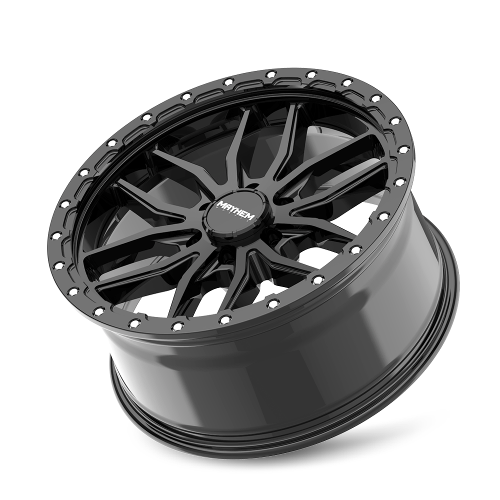 Set 4 20" Mayhem Vector Gloss Black 20x9 Wheels 6x135 18mm Truck SUV Rims