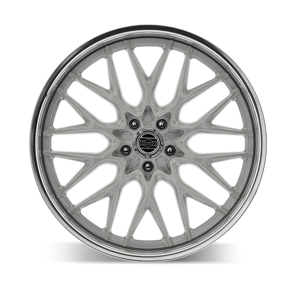 22" Ridler 681 Brushed w Polished Lip Wheel 22x9 5x5 0mm Classic Vintage Rim