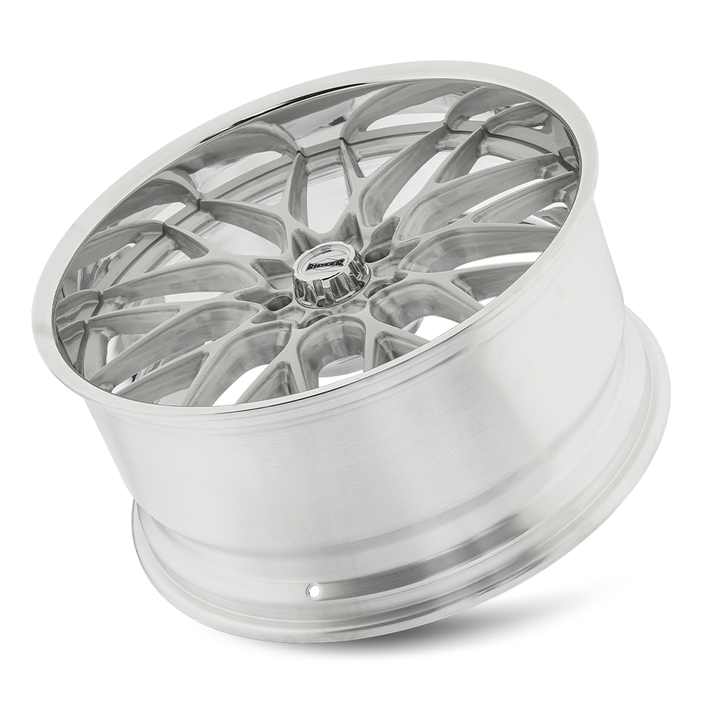 22" Ridler 681 Brushed w Polished Lip Wheel 22x9 5x5 0mm Classic Vintage Rim