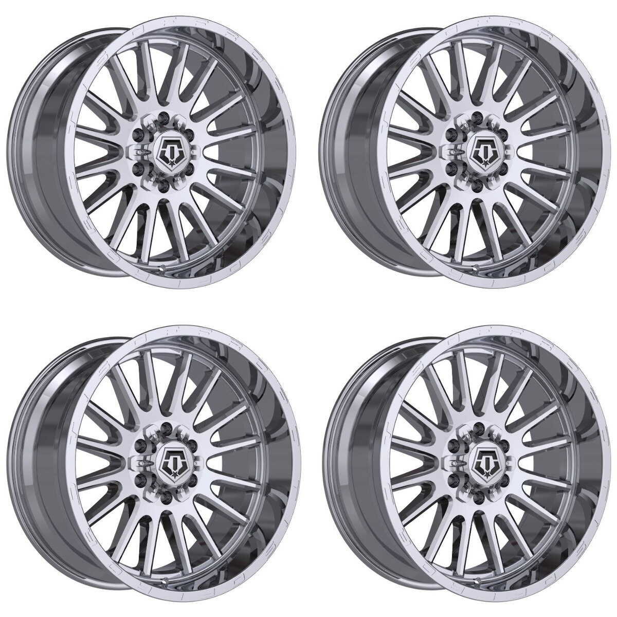 Set 4 20" TIS 567C Chrome Plated Wheels 20x9 6x135 6x5.5 0mm Truck SUV Rims