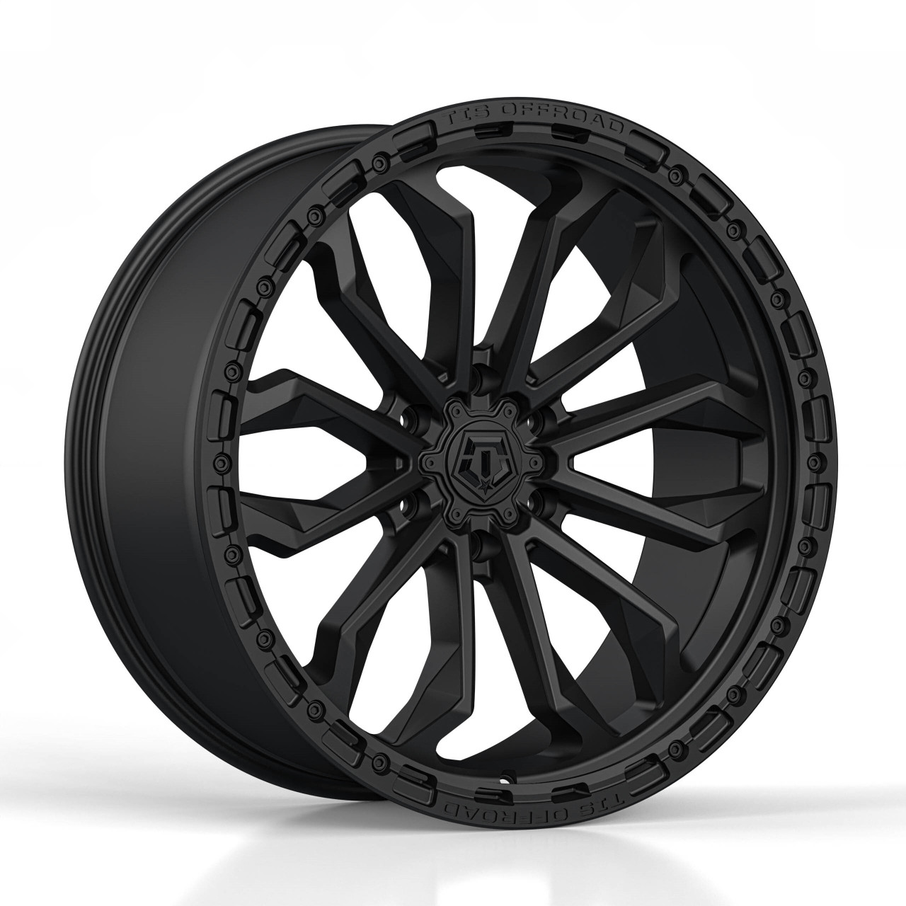 Set 4 17" TIS 556SB Satin Black Satin Black Ring Wheels 17x9 6x5.5 -12mm Rims