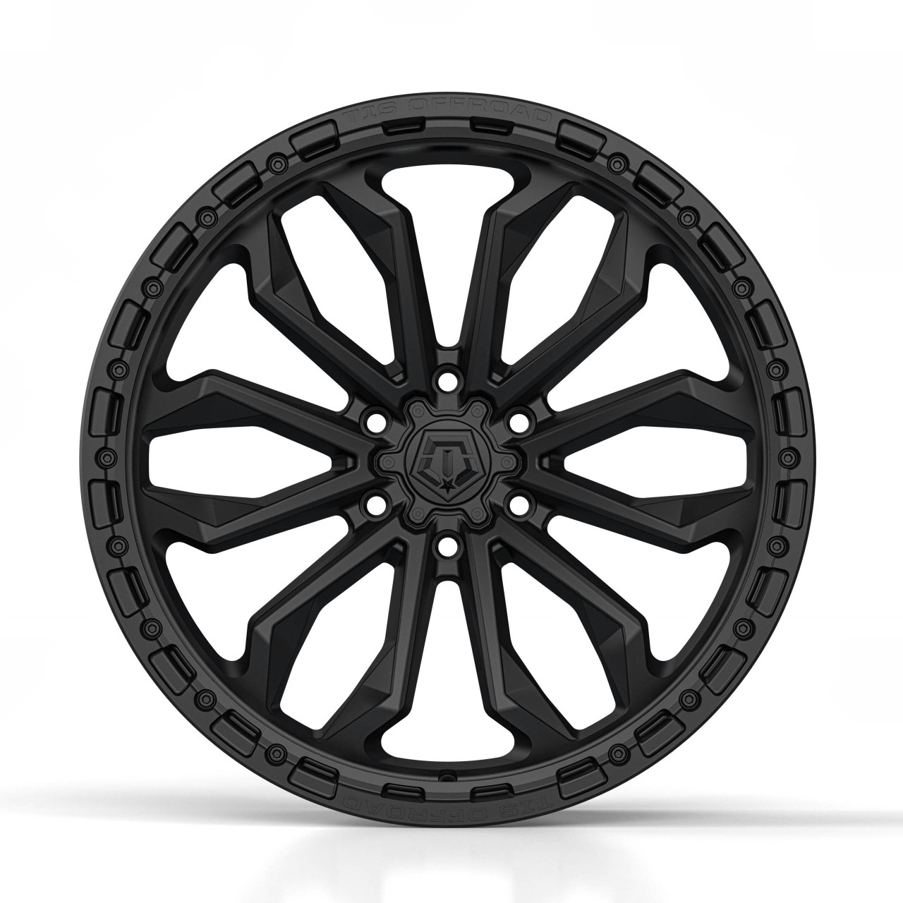 17" TIS 556SB Satin Black Satin Black Ring Wheel 17x9 6x5.5 (6x139.7) 25mm Rim