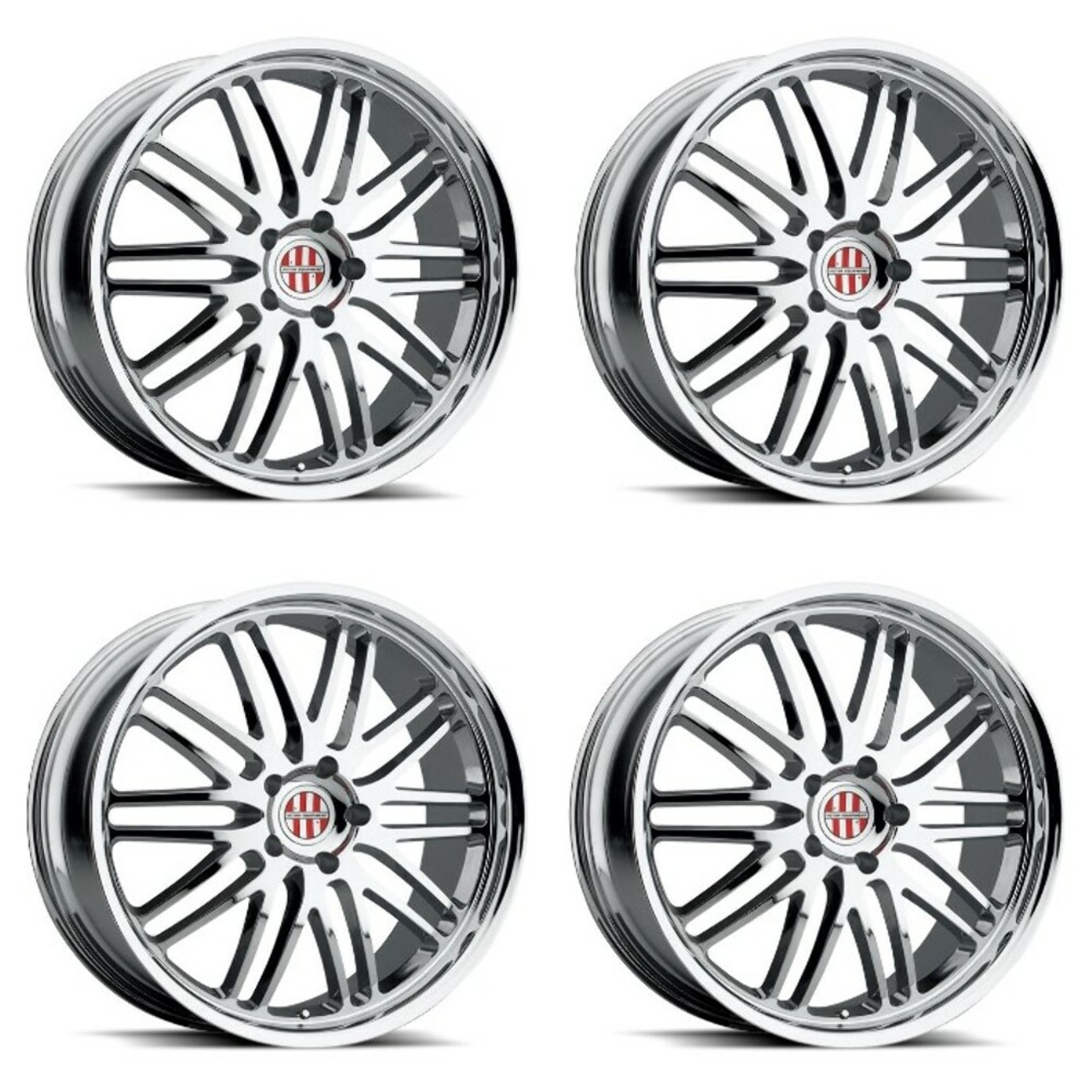 Set 4 Victor Equipment Lemans 20x11 5x130 Chrome Wheels 20" 36mm Rims