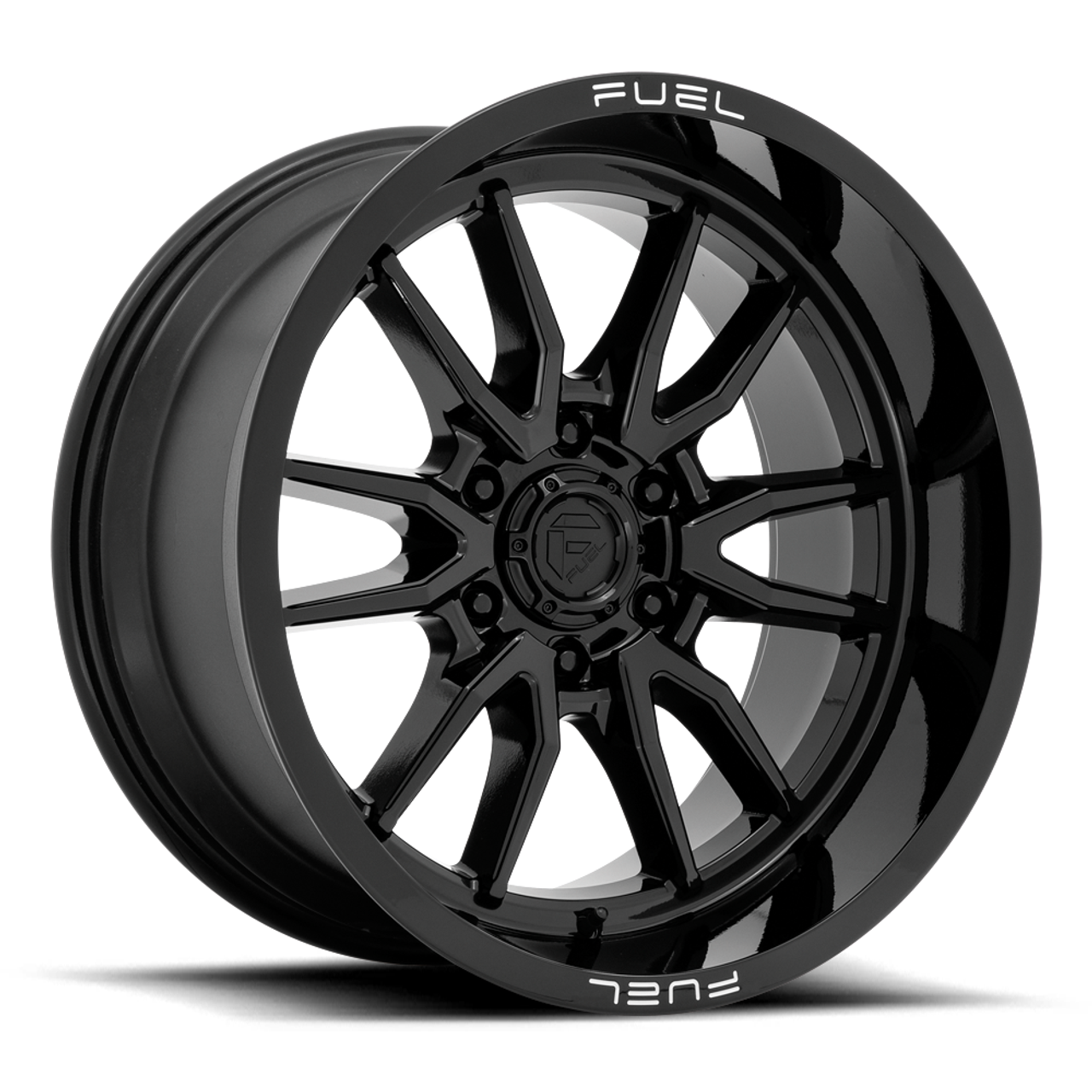 18" Fuel D760 Clash 18x9 6x5.5 Gloss Black -12mm For Chevy GMC Ram Cadillac Rim