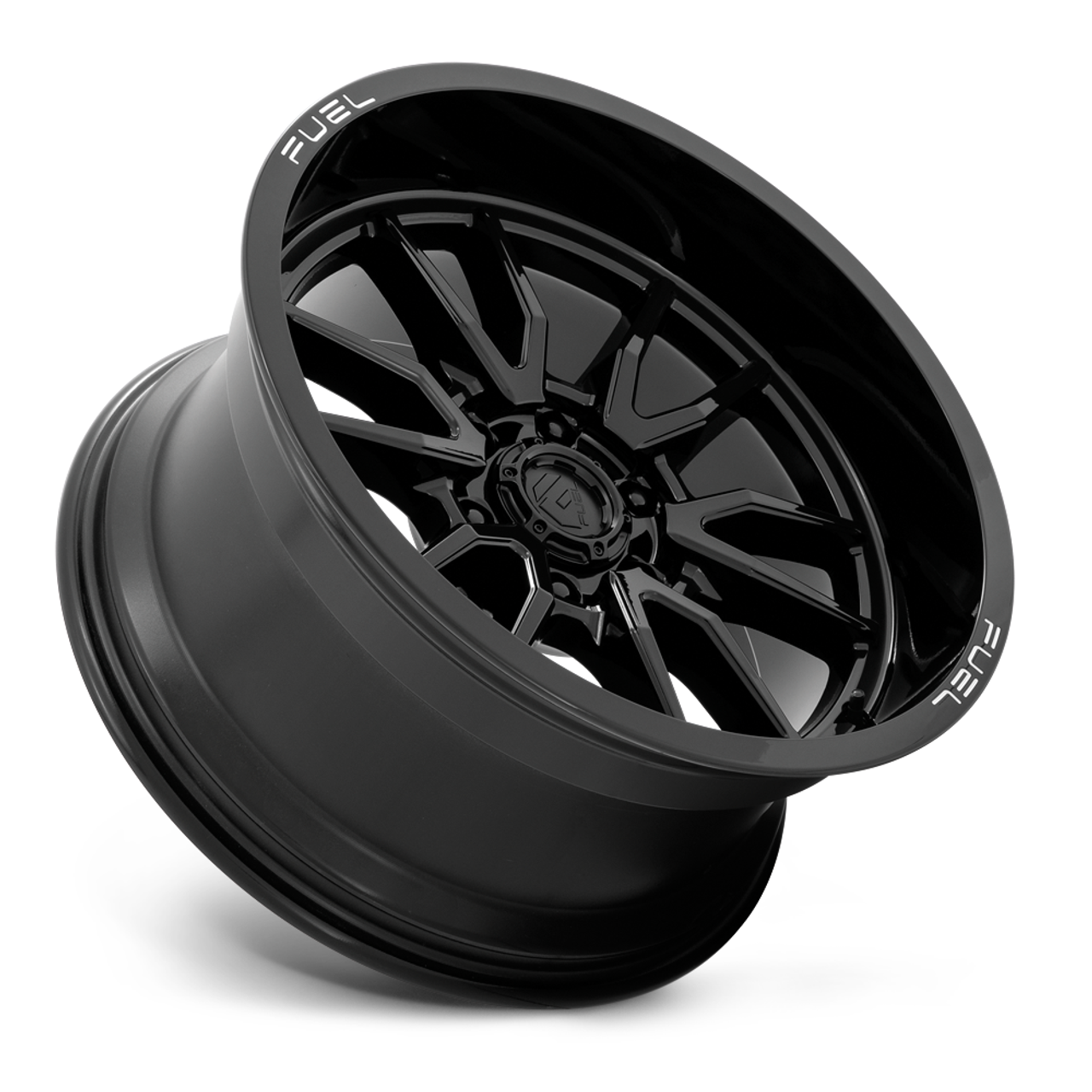 18" Fuel D760 Clash 18x9 6x5.5 Gloss Black -12mm For Chevy GMC Ram Cadillac Rim