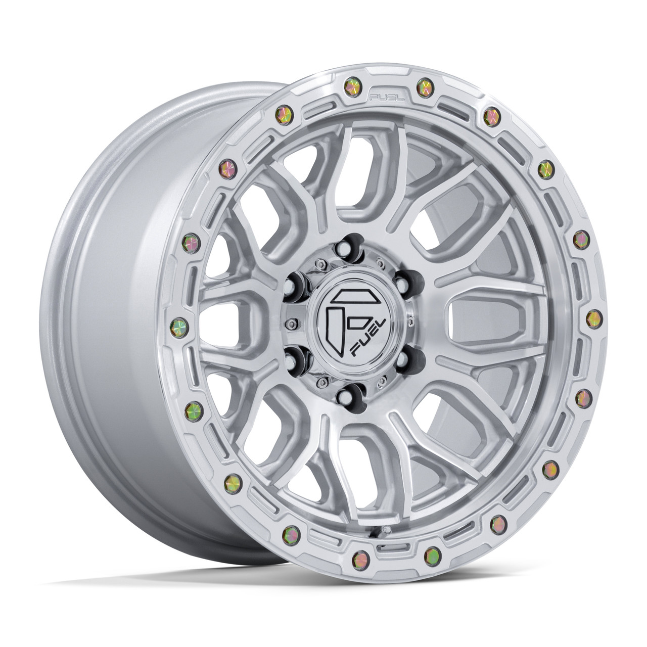 20" Fuel FC881 Surge Gloss Silver Machined Face Wheel 20x9 6x135 20mm Truck Rim