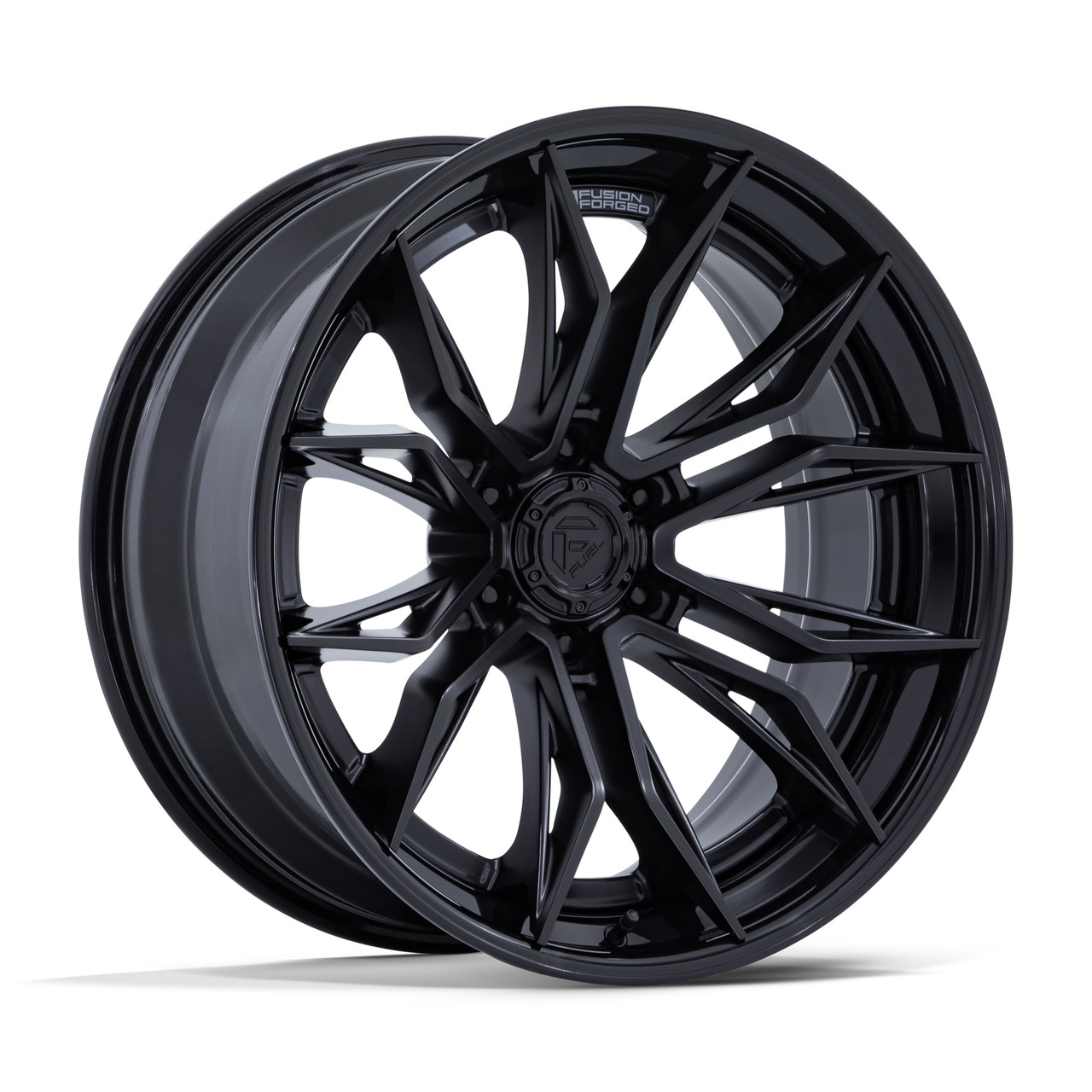 Set 4 20" Fuel FC404 Mutiny Matte Black Gloss Black Lip 20x9 6x135 20mm Wheels