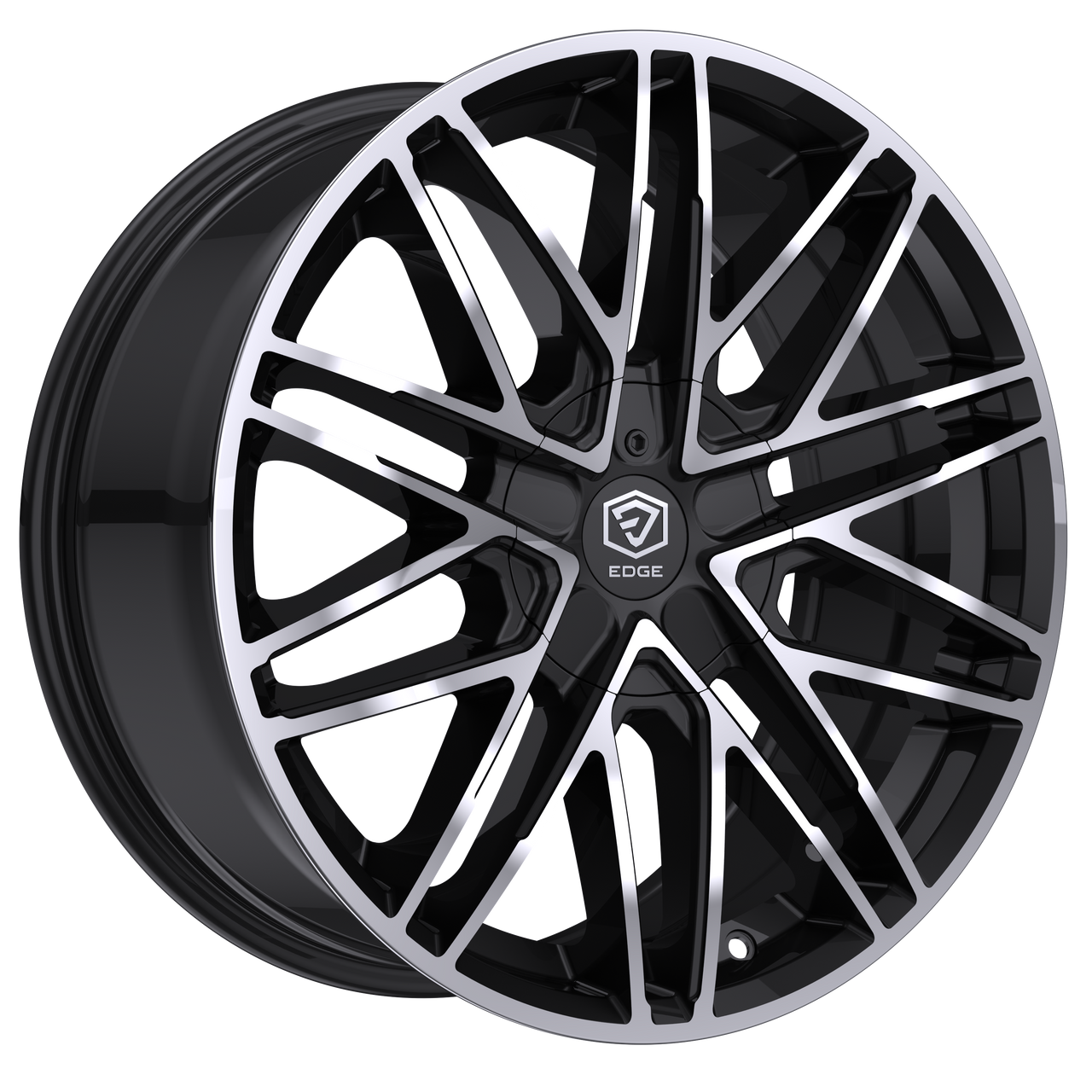 18" Edge Street 352MB Gloss Black Machined Face Wheel 18x8 5x4.5 5x120 40mm Rim