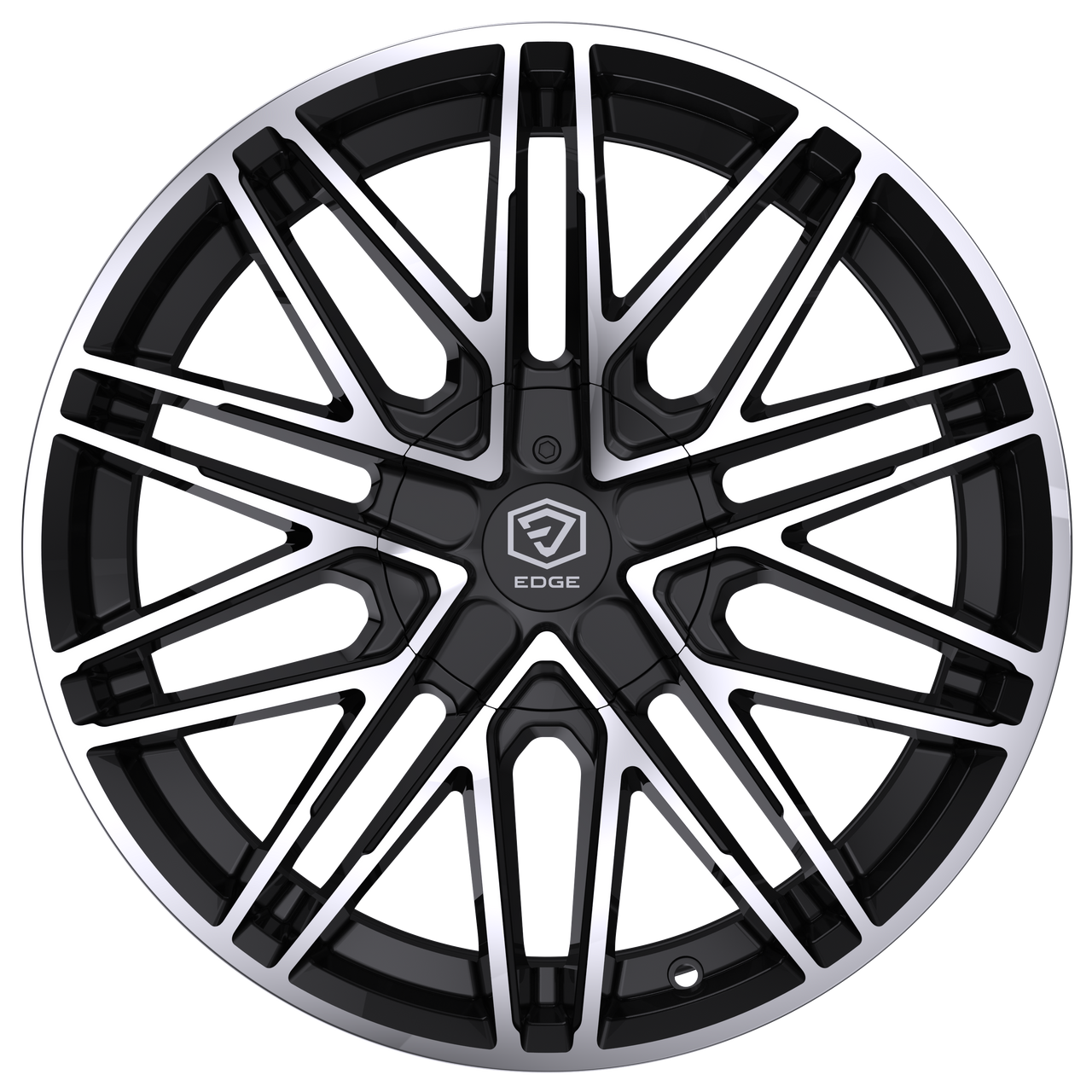 Set 4 18" Edge Street 352MB Gloss Black Machined 18x8 5x4.5 5x120 40mm Wheels