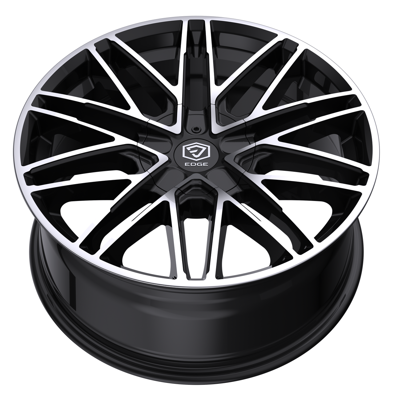 Set 4 18" Edge Street 352MB Gloss Black Machined 18x8 5x4.5 5x120 40mm Wheels