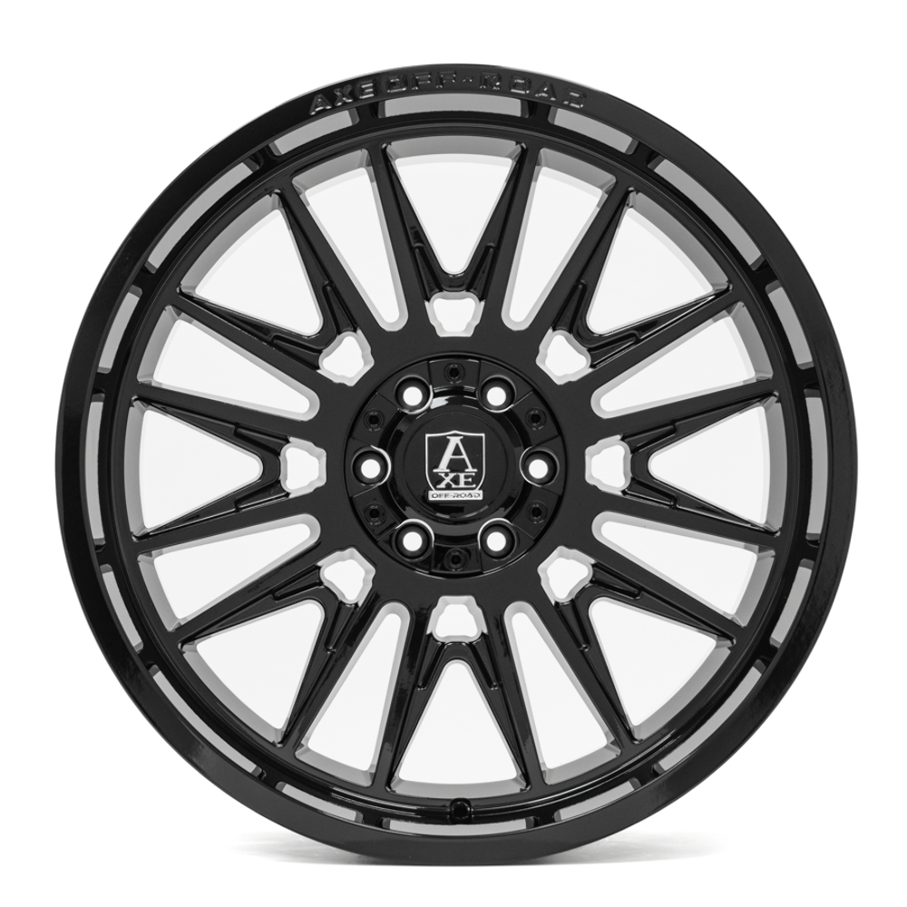 Set 4 20" Axe Off-Road ECHO Gloss Black 20x10 Wheels 5x5 5x5.5 -19mm Truck Rims