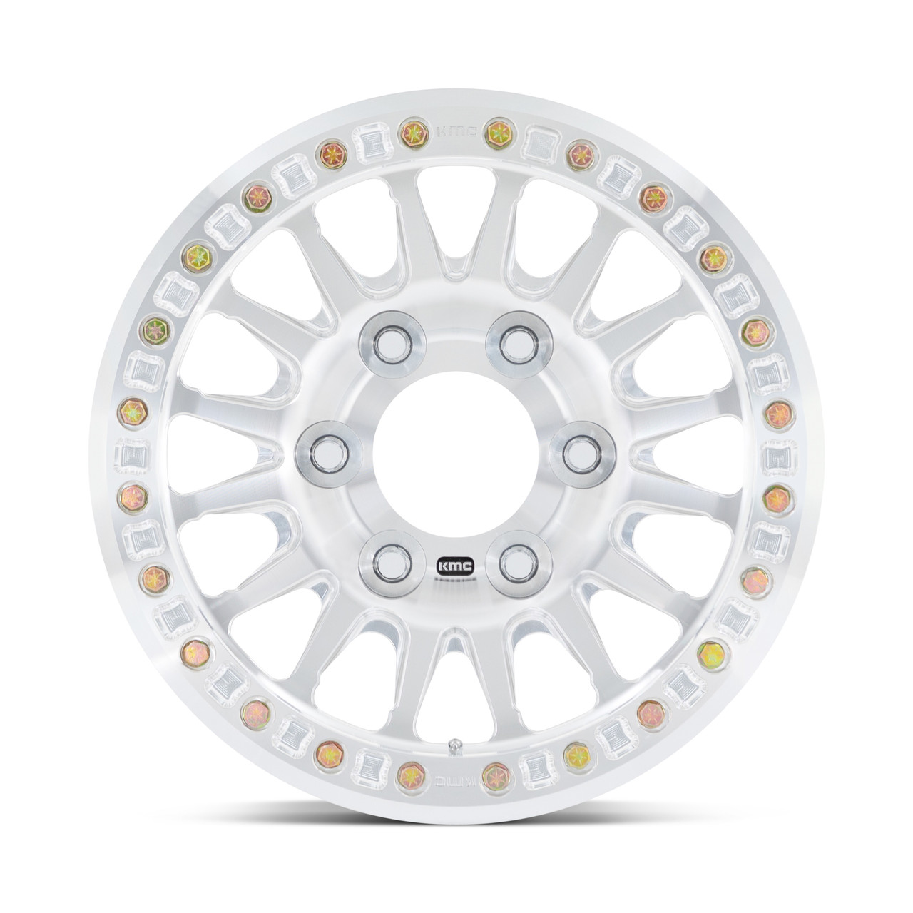 17" KMC KM445 Impact Forged Beadlock Raw Machined 17x9 Wheel 6x135 25mm Rim