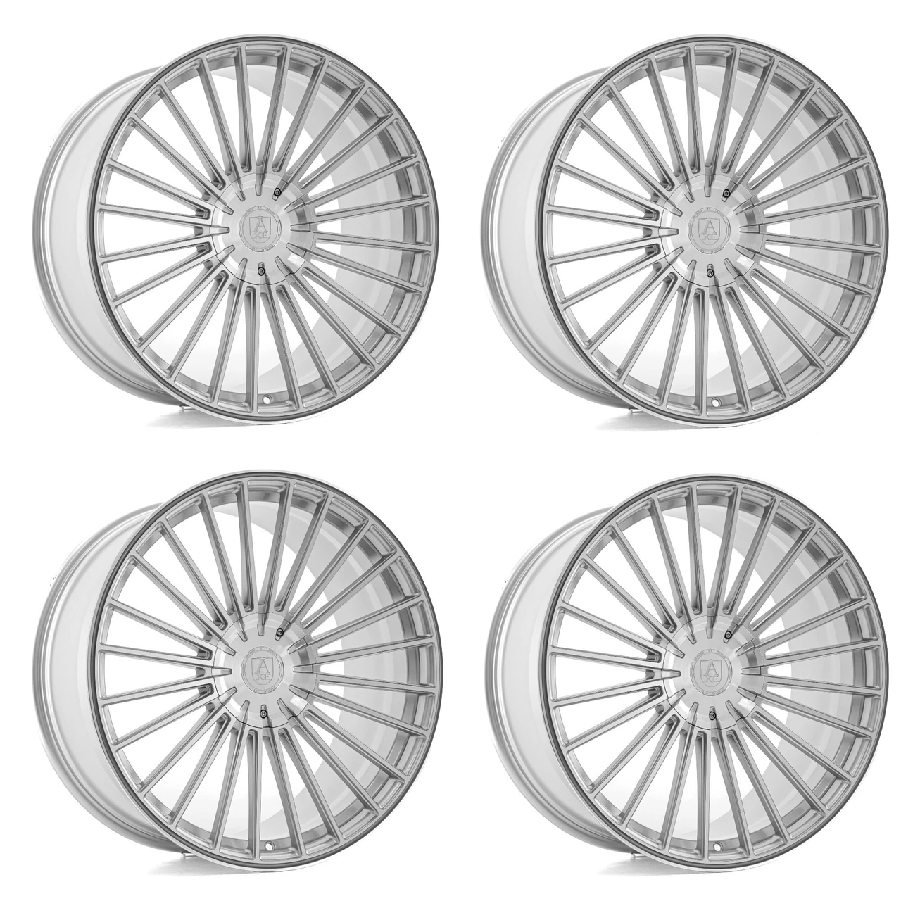Set 4 20" Axe EX EX50 Silver 20x8.5 Wheels 5x112 40mm Luxury Street Rims