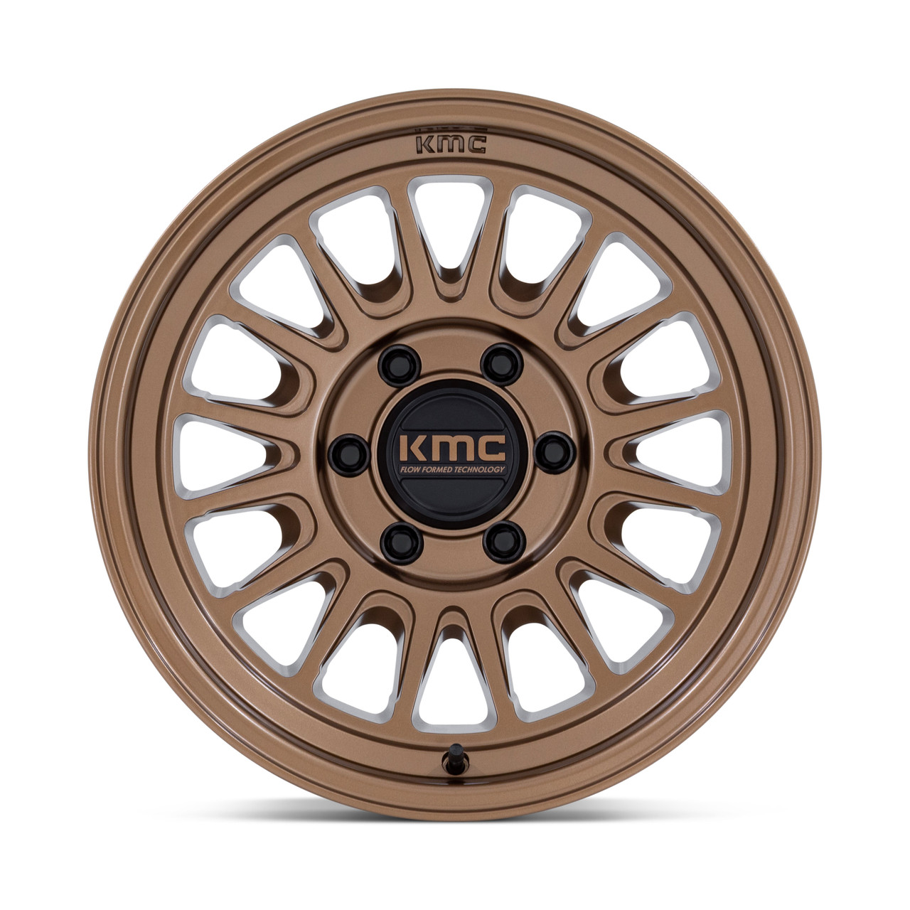 17" KMC KM733 Impact FFT Matte Bronze 17x8.5 Wheel 6x135 0mm For Ford Lincoln Rim