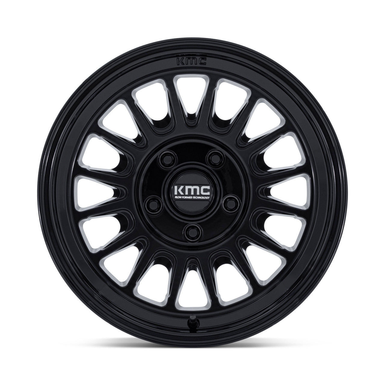 18" KMC KM733 Impact FFT Gloss Black 18x9 Wheel 8x170 0mm For Ford F250 F350 Rim