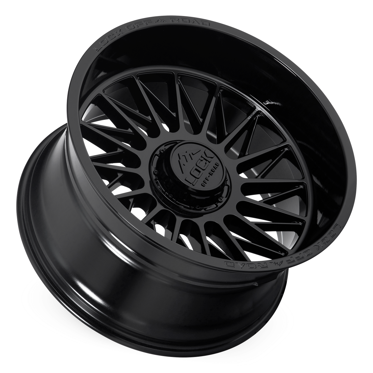 22" Lock X-Treme Assault Gloss Black 22x10 Wheel 8x180 -18mm Offroad Truck Rim
