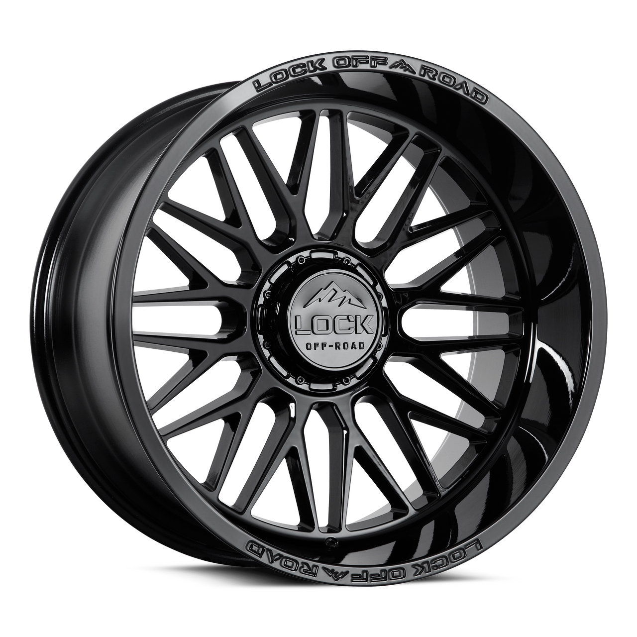 20" Lock X-Treme Apex Gloss Black 20x10 Wheel 8x180 -18mm Truck For Chevy GMC Rim