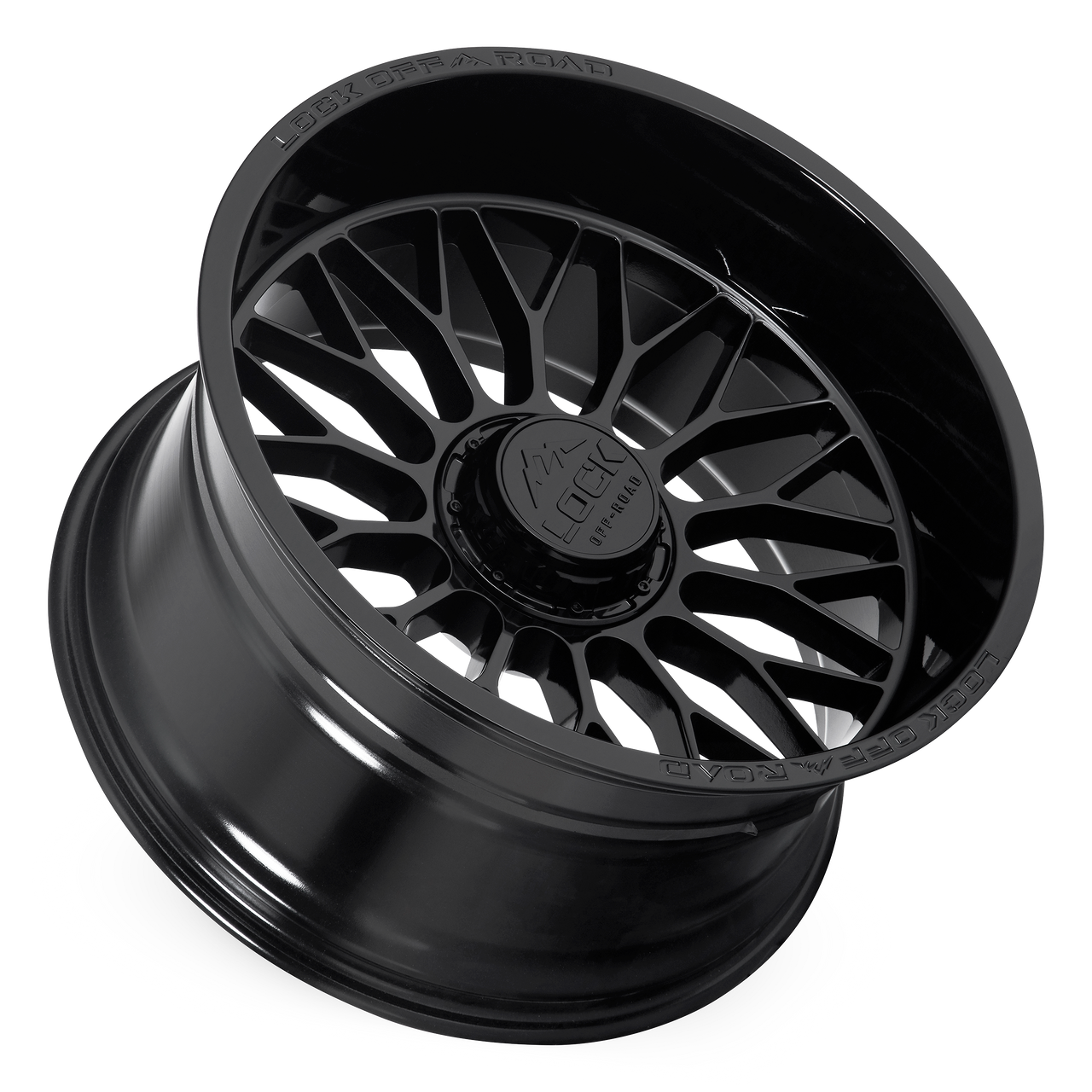 22" Lock X-Treme Rampage Gloss Black 22x12 Wheel 6x135 6x5.5 -44mm Truck Rim