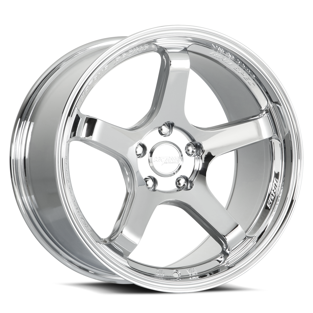 18" Katana Racing HR05 Chrome Wheel 18x9.5 5x120 22mm Hiro Spec Racing Rim