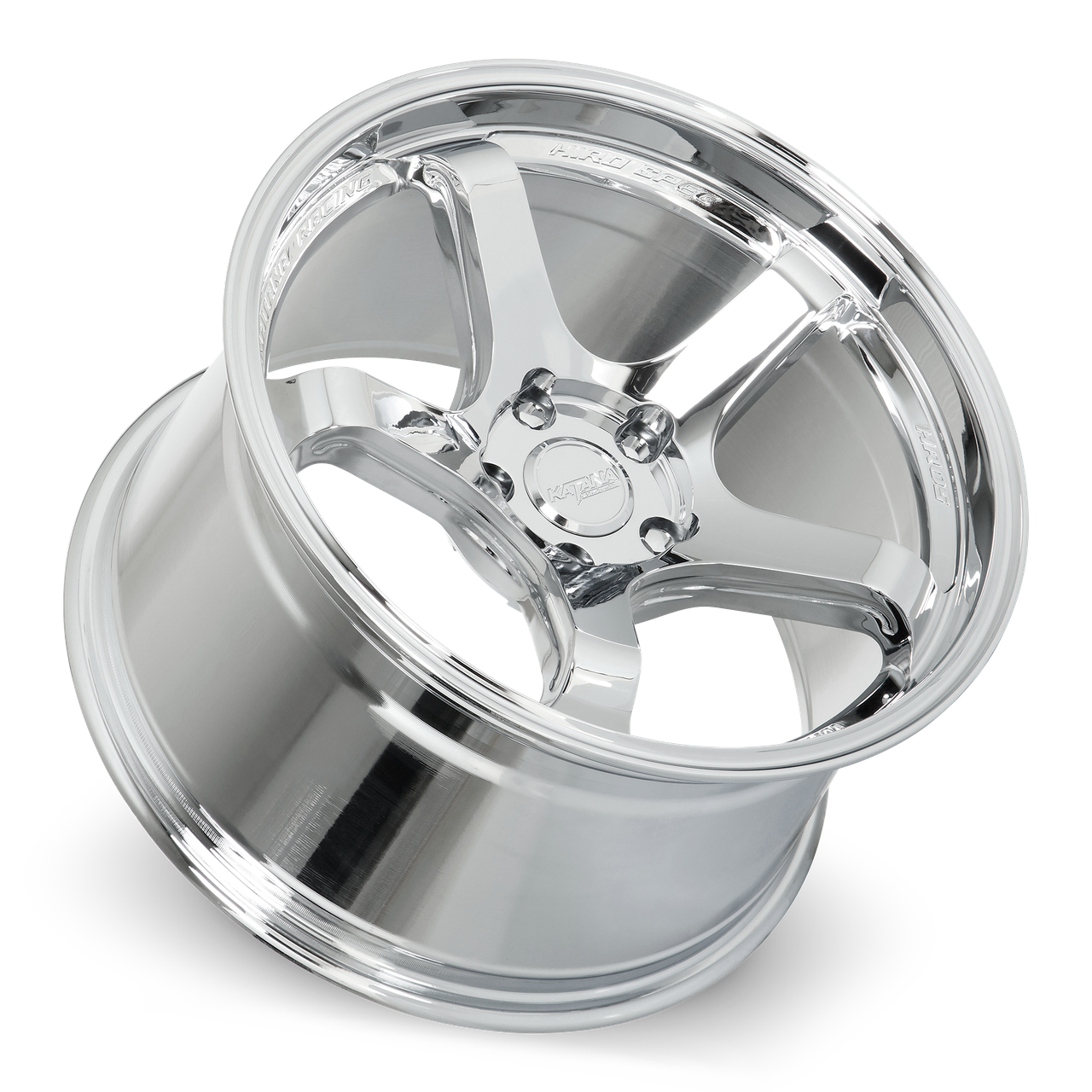 Set 4 18" Katana Racing HR05 Chrome Wheels 18x8.5 5x112 35mm Hiro Spec Rims