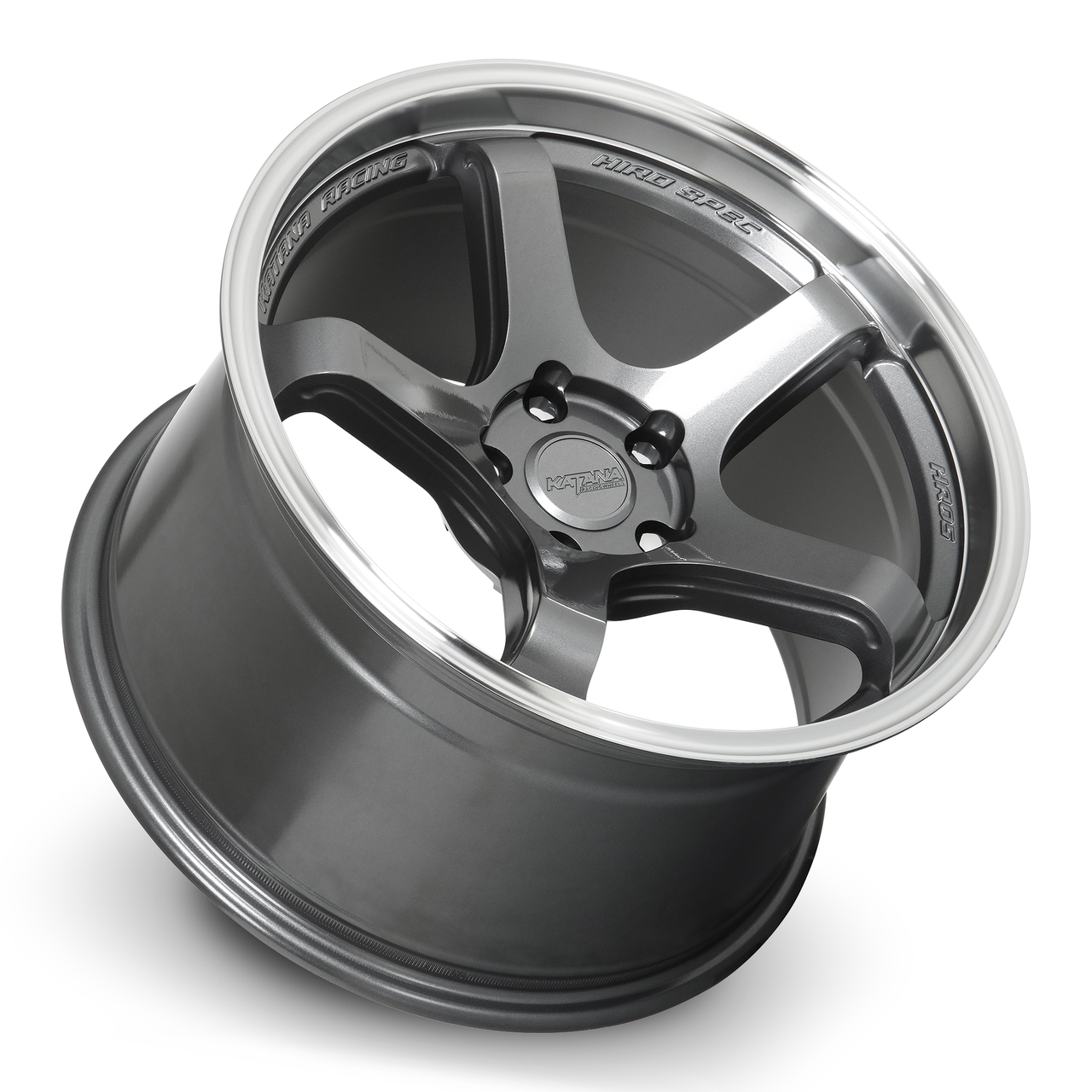 18" Katana Racing HR05 Gloss Gunmetal Wheel 18x8.5 5x112 35mm Hiro Spec Rim