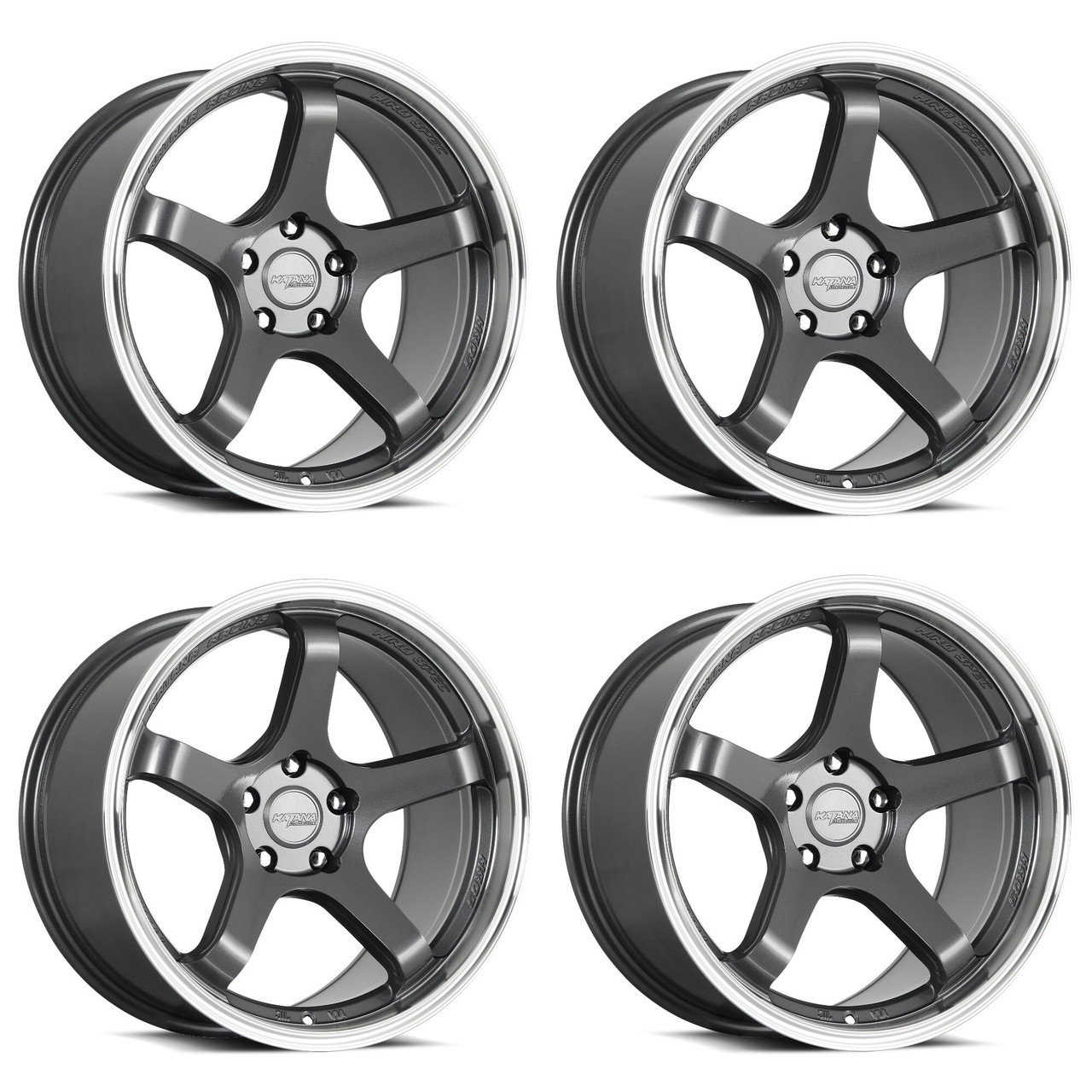 Katana Racing HR05 18x9.5 Gloss Gunmetal Wheels | 5x100 Truck Wheels