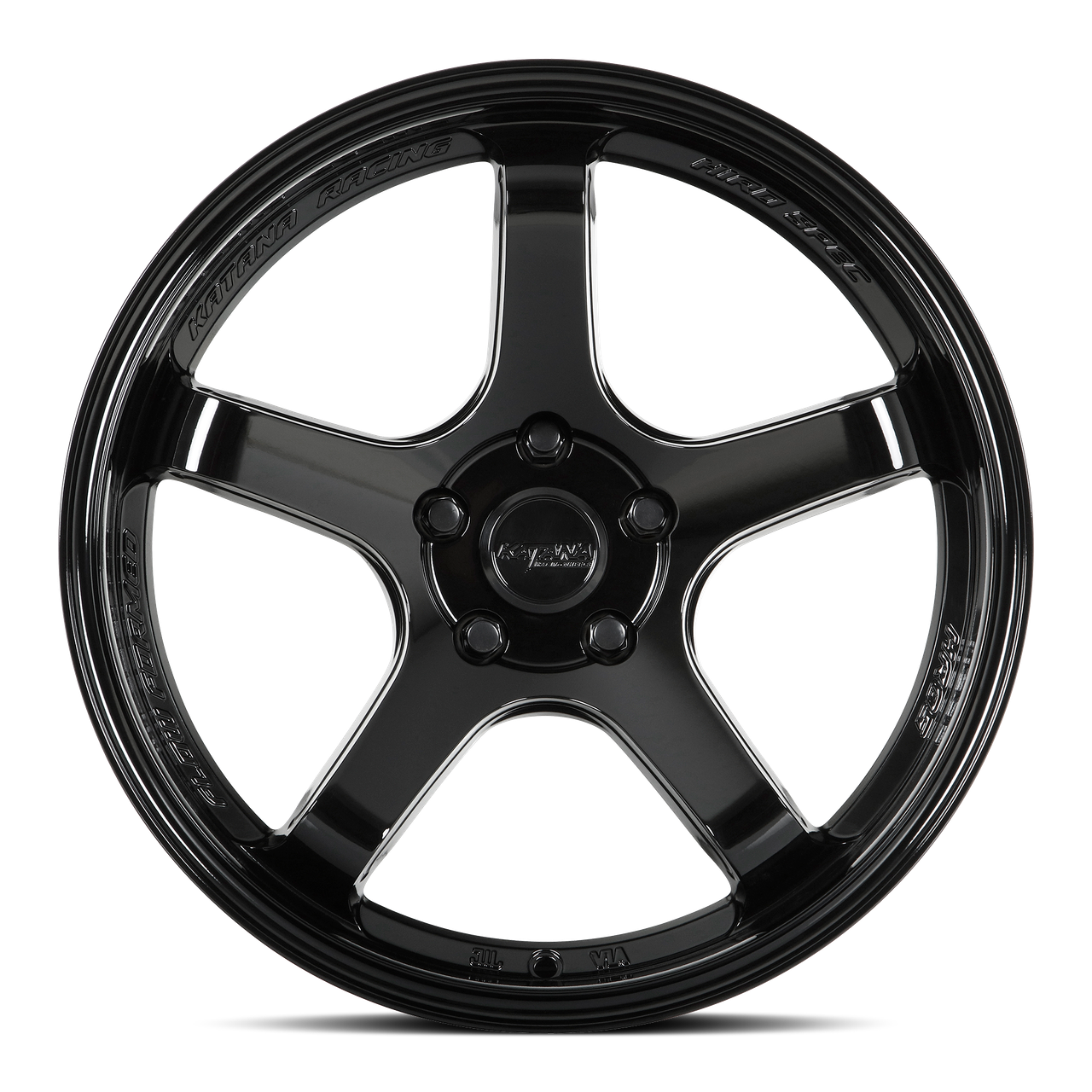 Set 4 18" Katana Racing HR05 Gloss Black Wheels 18x9.5 5x4.5 (5x114.3) 22mm Rims