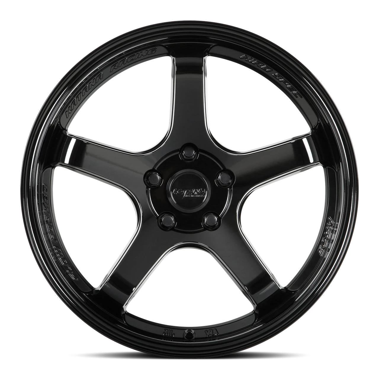Set 4 18" Katana Racing HR05 Gloss Black Wheels 18x8.5 5x4.5 (5x114.3) 35mm Rims