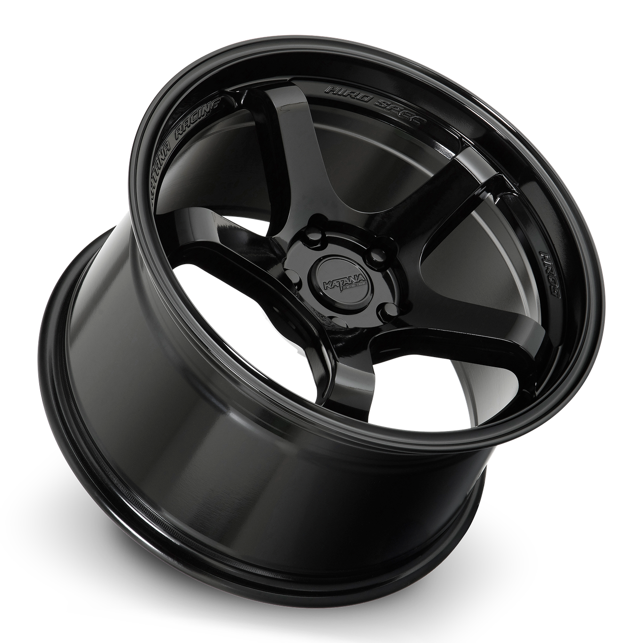 Set 4 18" Katana Racing HR05 Gloss Black Wheels 18x8.5 5x4.5 (5x114.3) 35mm Rims