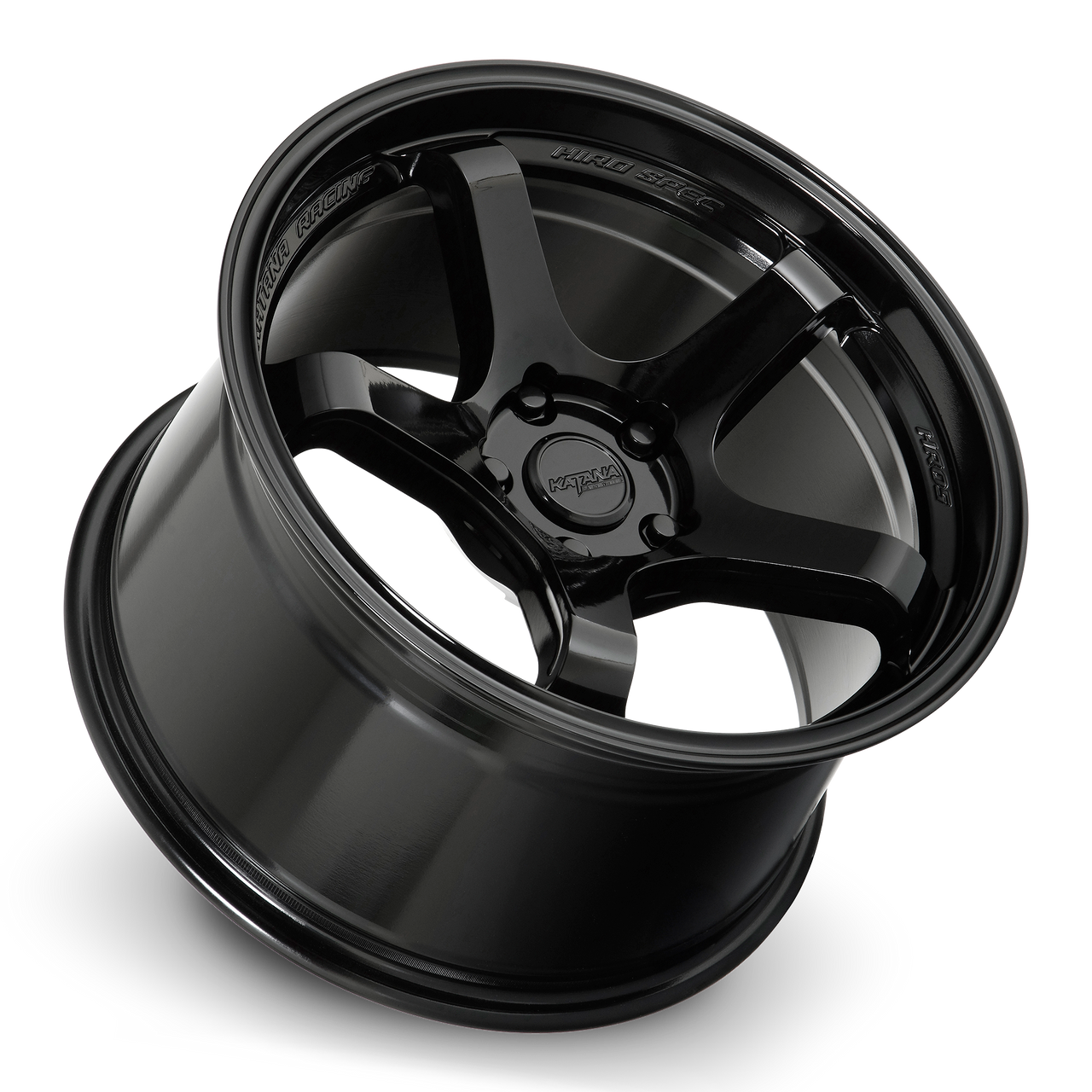 18" Katana Racing HR05 Gloss Black Wheel 18x8.5 5x112 35mm Hiro Spec Racing Rim