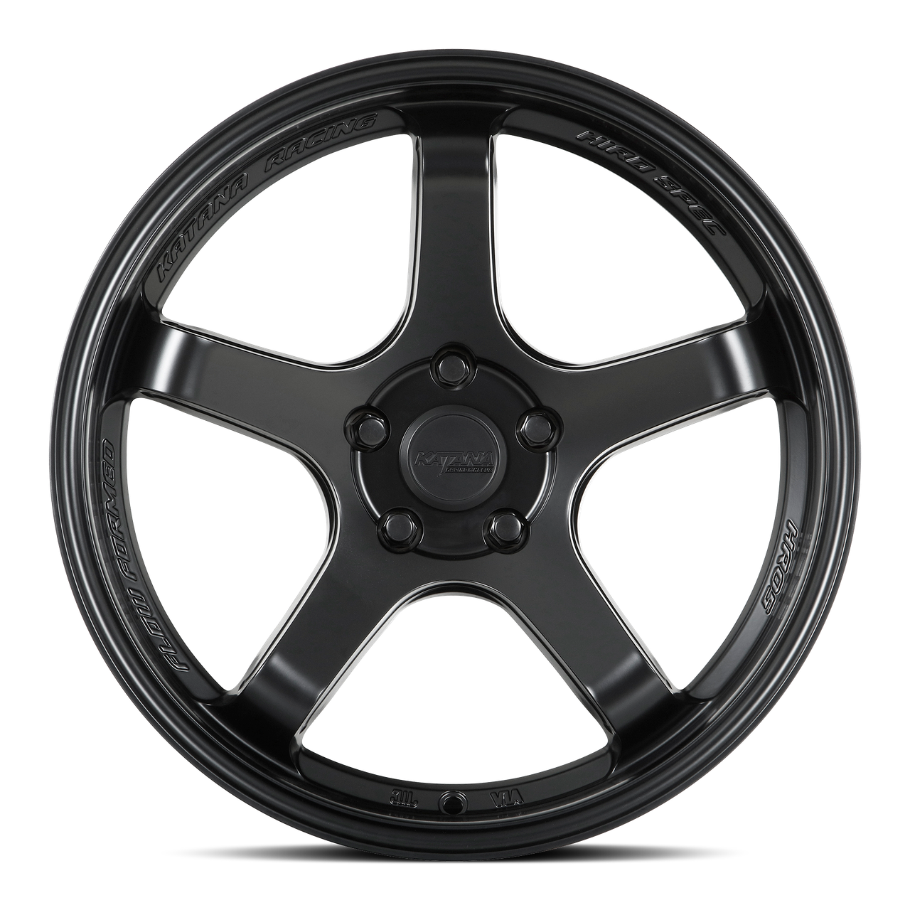 Set 4 18" Katana Racing HR05 Matte Black Wheels 18x8.5 5x112 35mm Racing Rims