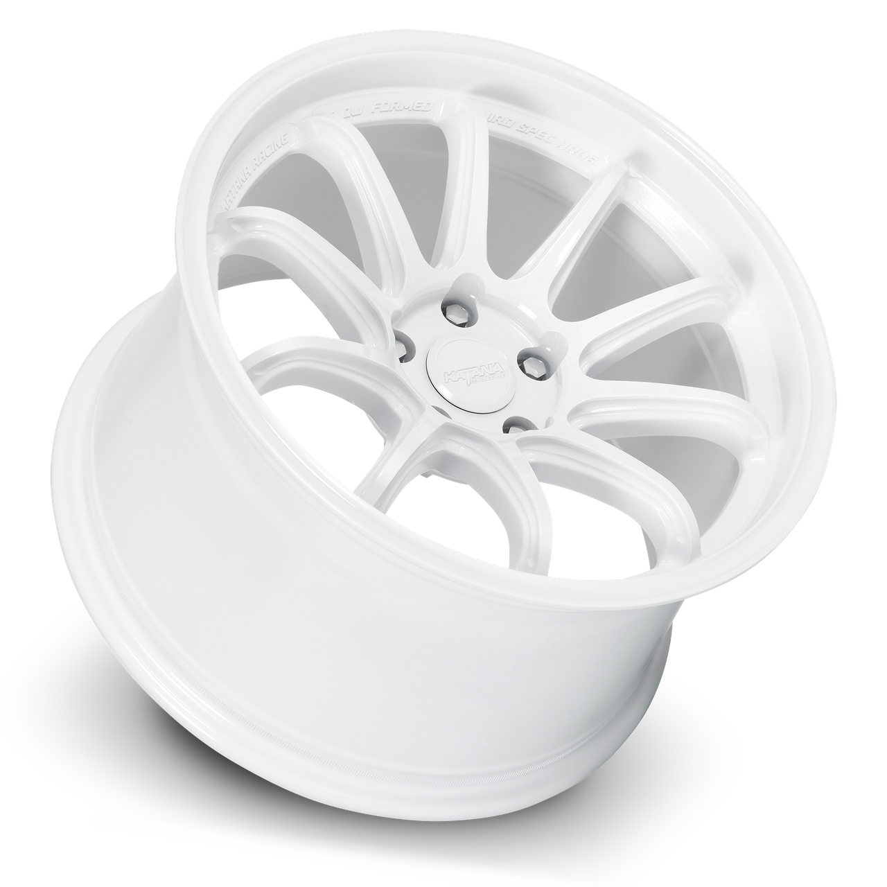 18" Katana Racing HR06 Gloss White Wheel 18x8.5 5x4.5 (5x114.3) 35mm Racing Rim