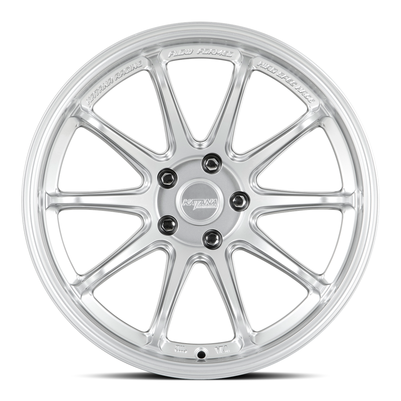 Set 4 18" Katana Racing HR06 Hyper Silver Wheels 18x8.5 5x4.5 (5x114.3) 35mm Rim