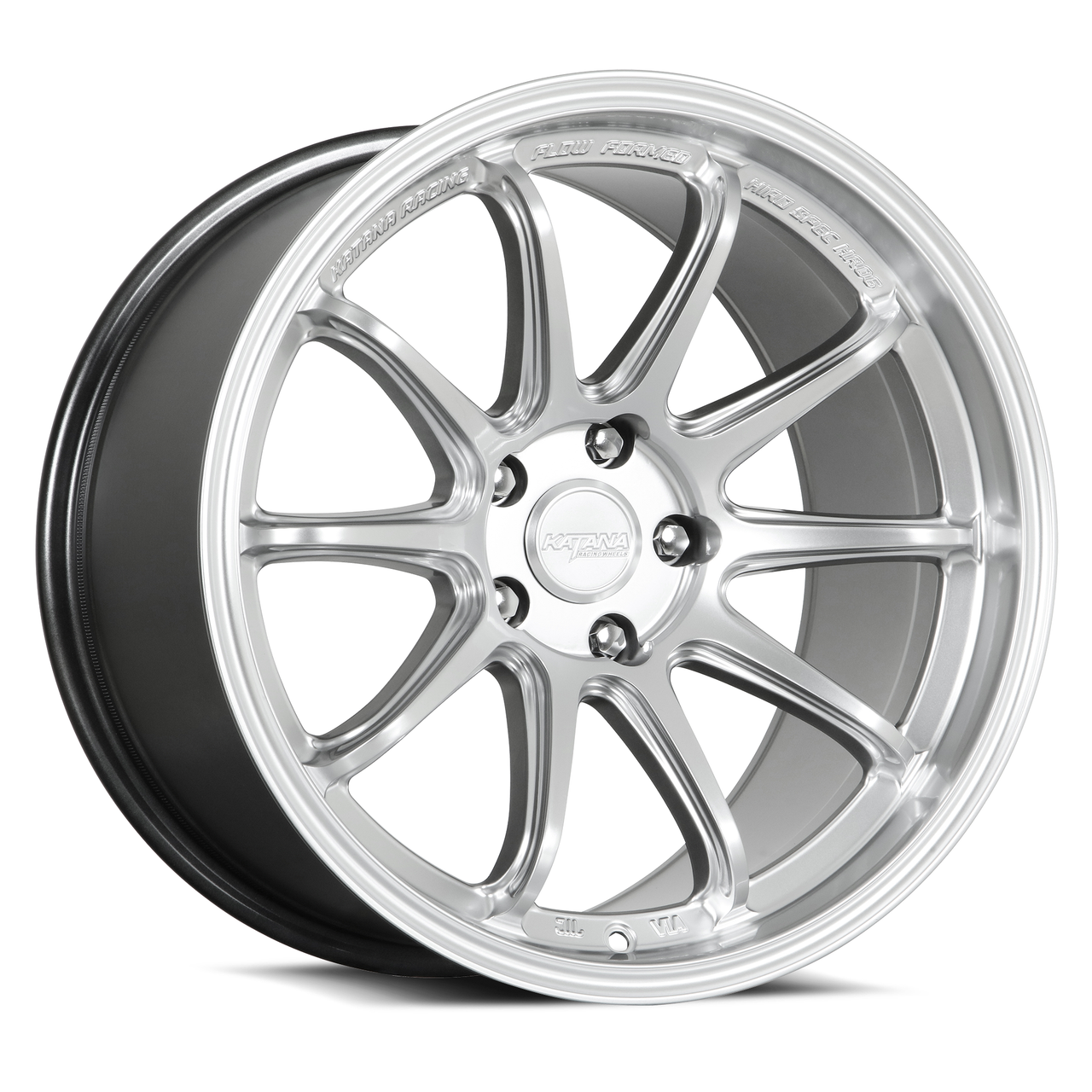 Set 4 18" Katana Racing HR06 Hyper Silver Wheels 18x8.5 5x112 35mm Racing Rims