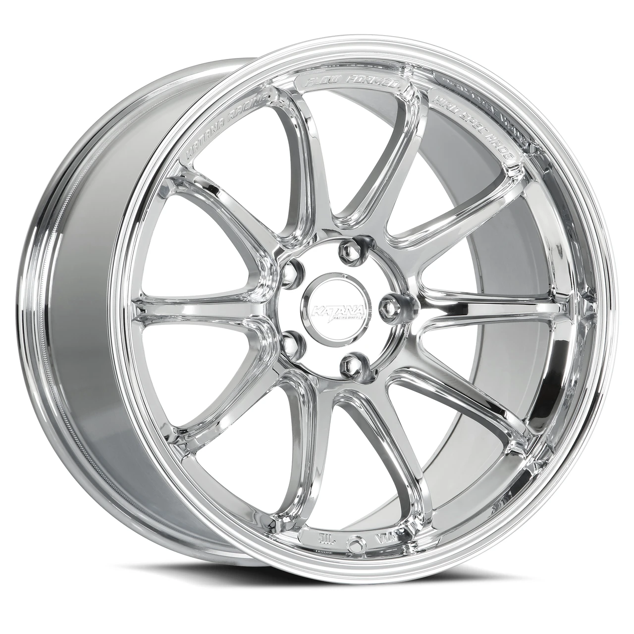 Set 4 18" Katana Racing HR06 Chrome Wheels 18x9.5 5x120 22mm Racing Rims