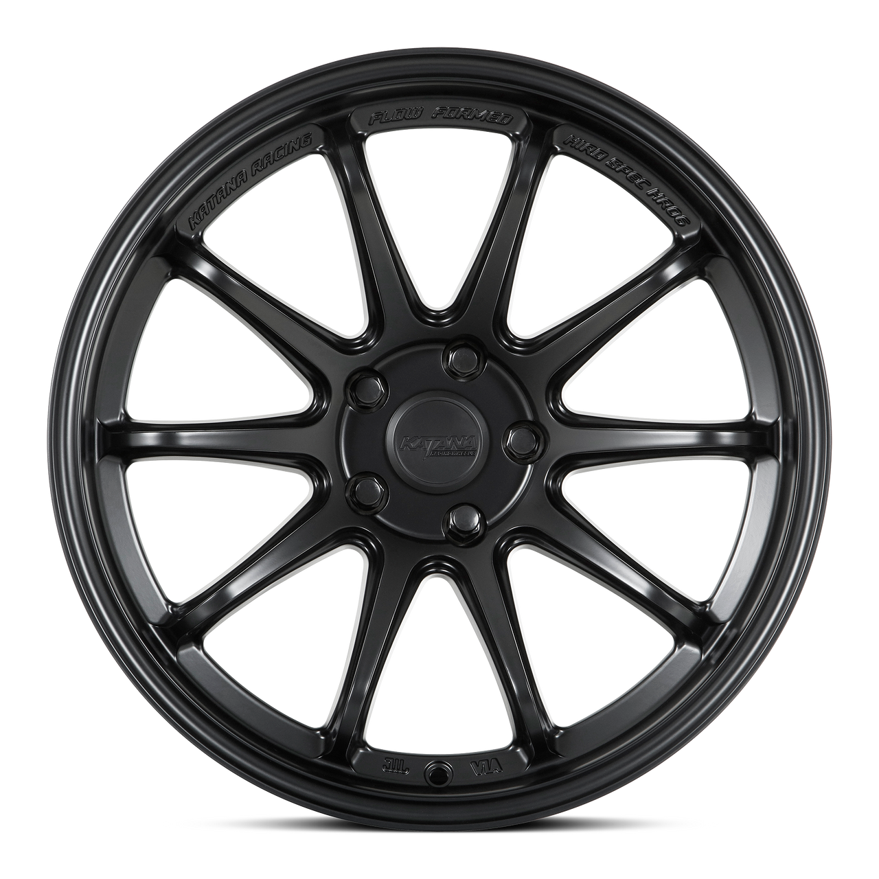 Set 4 18" Katana Racing HR06 Matte Black Wheels 18x8.5 5x4.5 (5x114.3) 35mm Rims