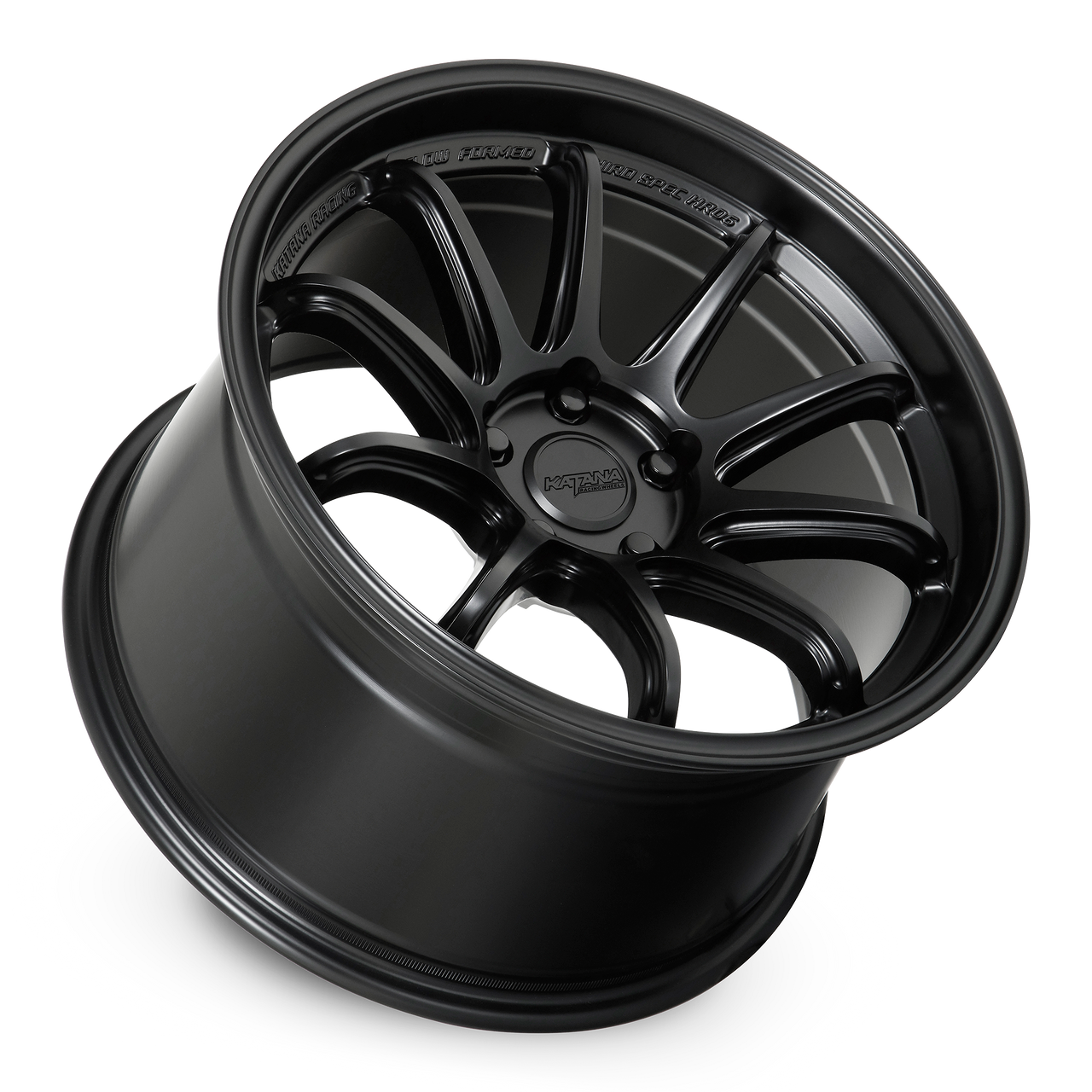 Set 4 18" Katana Racing HR06 Matte Black Wheels 18x8.5 5x4.5 (5x114.3) 35mm Rims