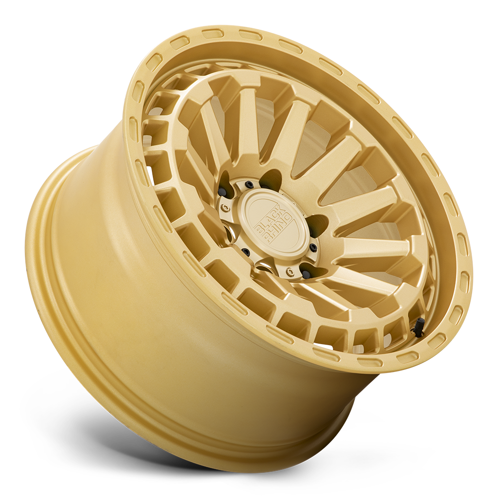 Set 4 Black Rhino Raid 20x9.5 5x5 Gold Wheels 20" -18mm Lifted Jeep Truck Rims