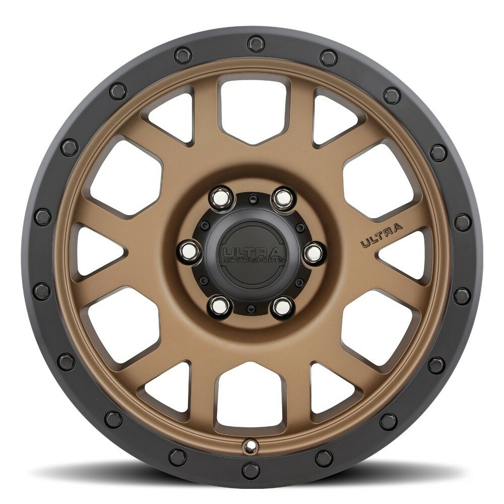 17" Ultra 113BZ The Boss Satin Bronze Black Lip 17x9 Wheel 6x135 01mm Truck Rim For Ford Lincoln Truck SUV